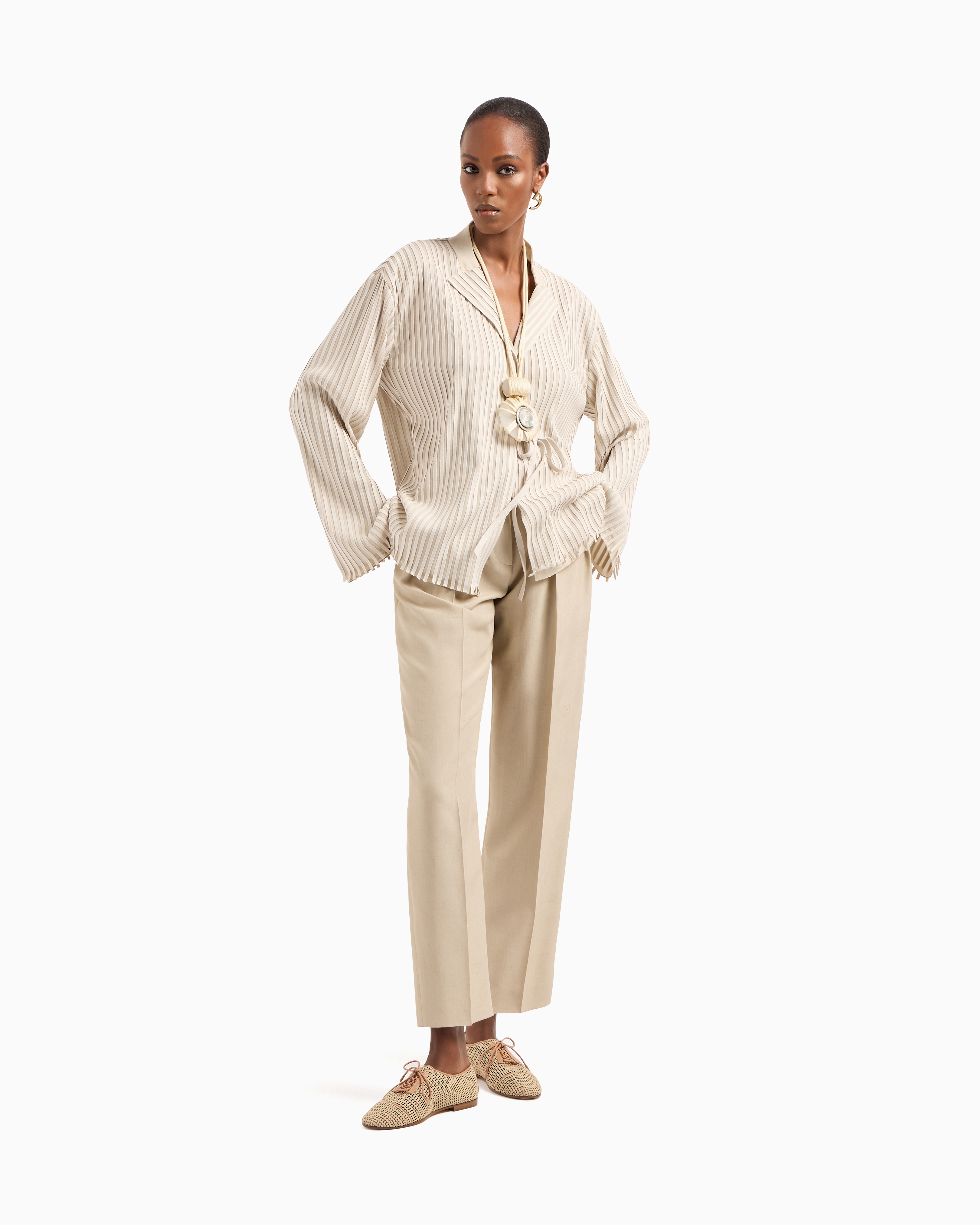 パンツ GIORGIO ARMANI Beige silk pant (GW000641TE14288 U8048) Beige silk pant – G&B