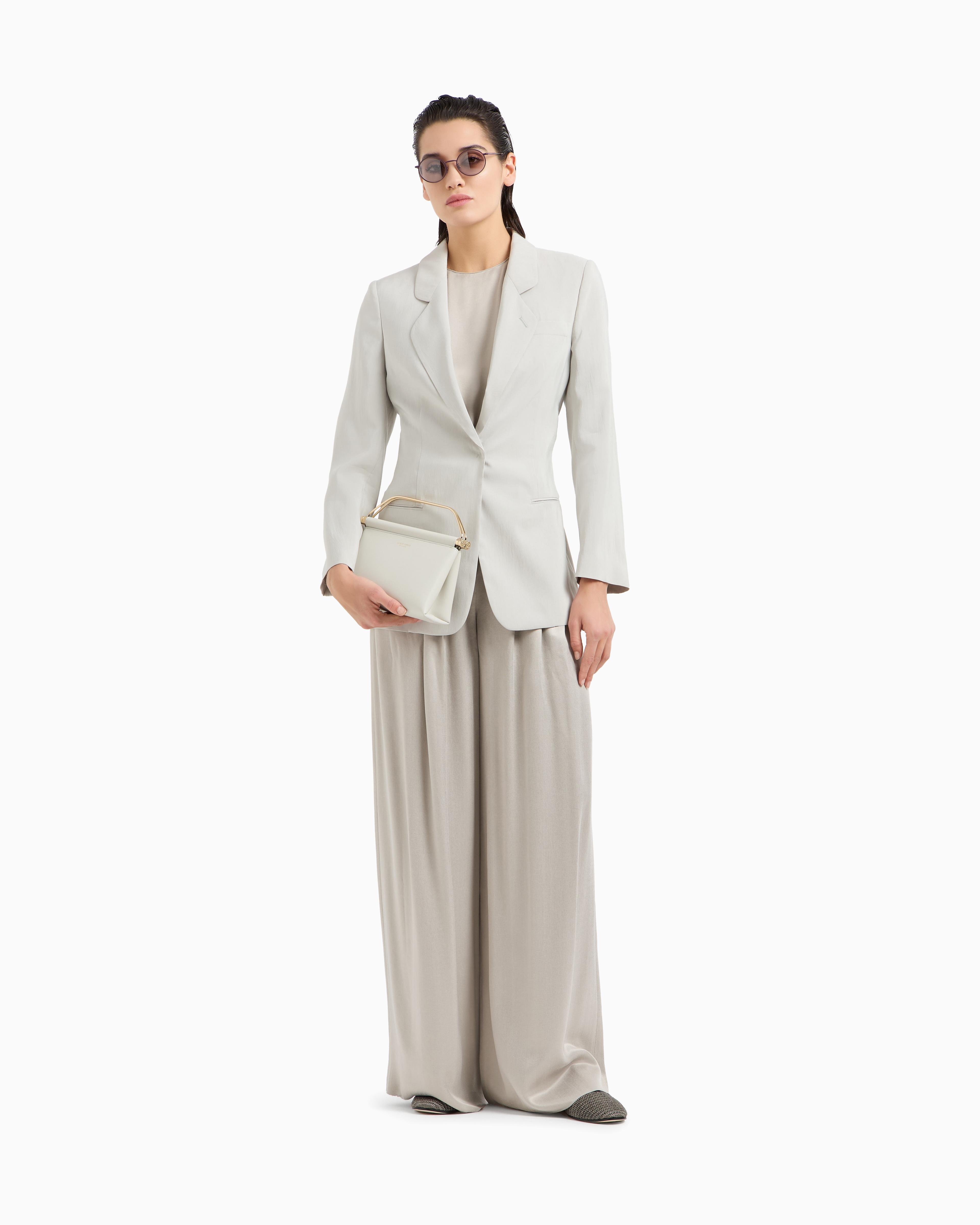 Giorgio Armani Washed Silk Single-breasted Jacket