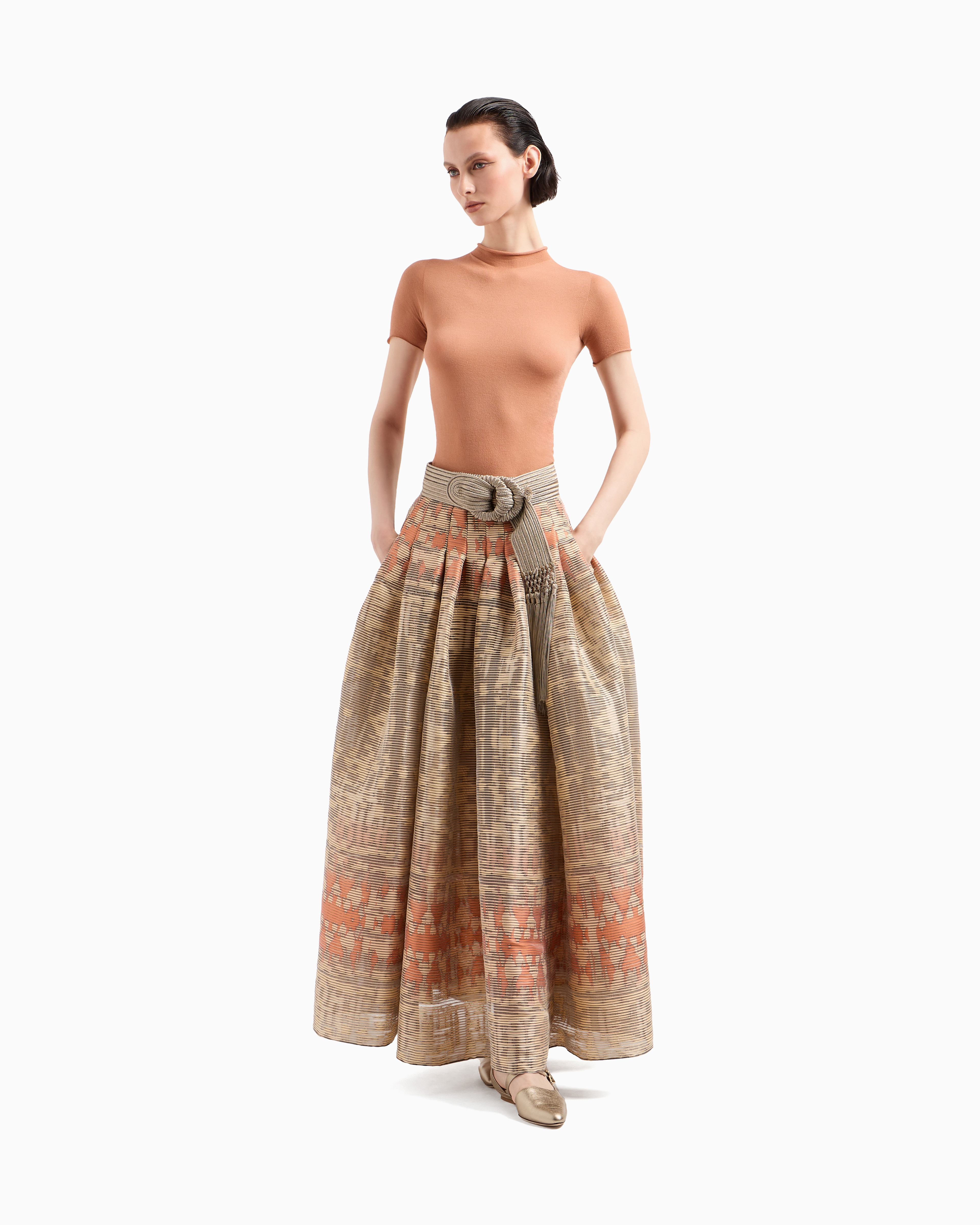 Giorgio Armani Abstract-pattern Maxi Skirt