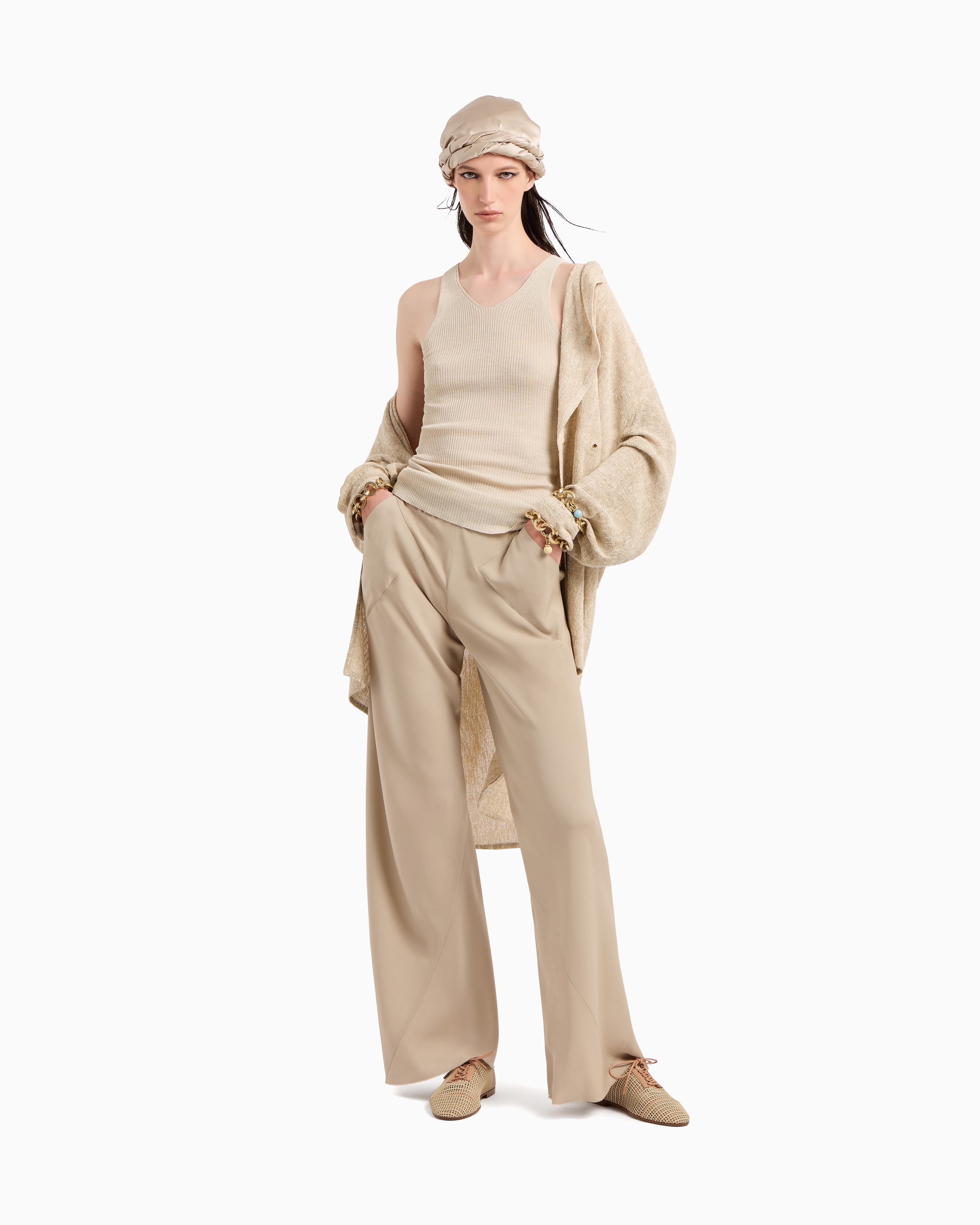 Giorgio Armani Women's Pantalone Tripla Georgette Seta