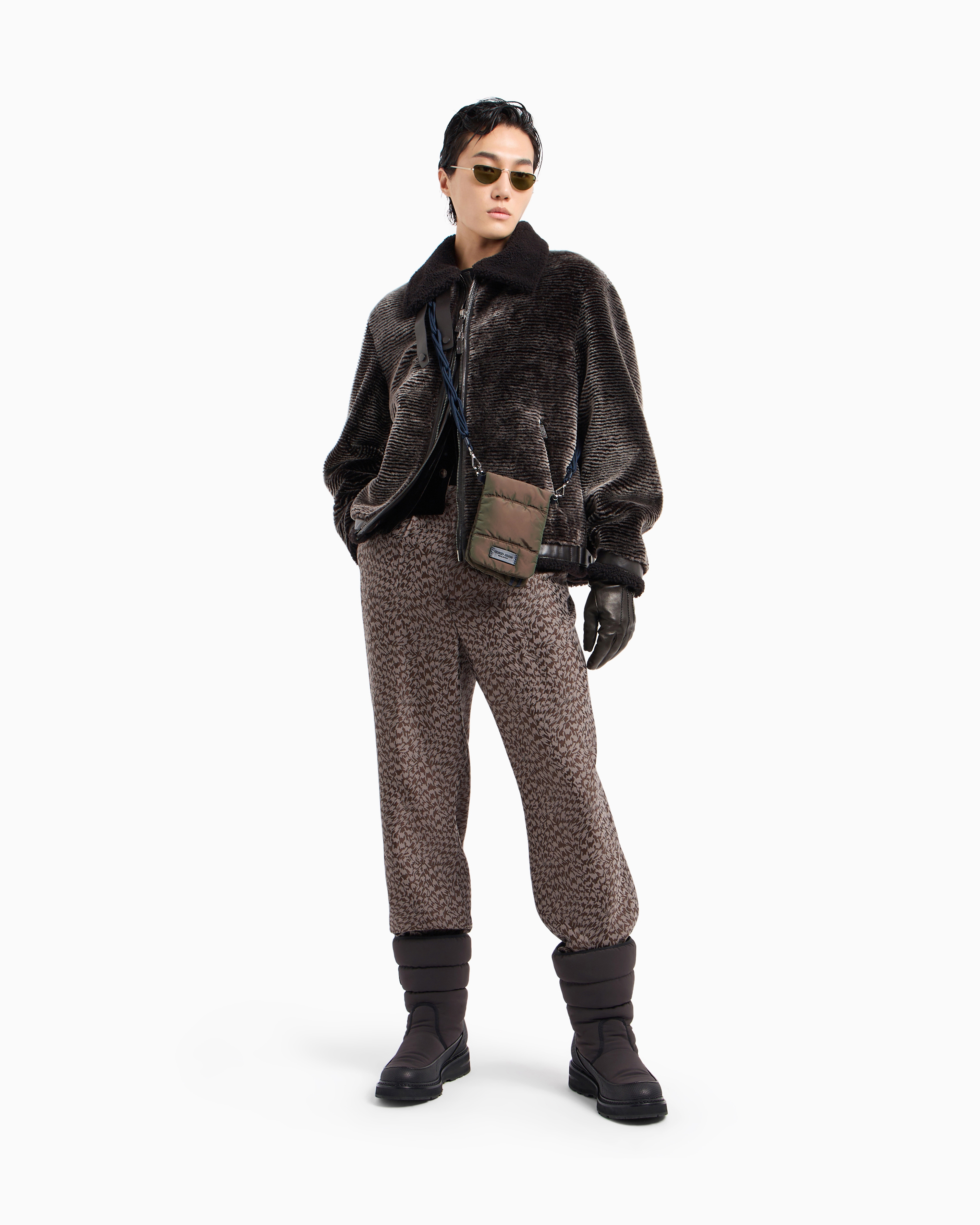 GIORGIO ARMANI レザーブルゾン　M Giorgio Armani レザージャケット | ブラック | FARFETCH JP