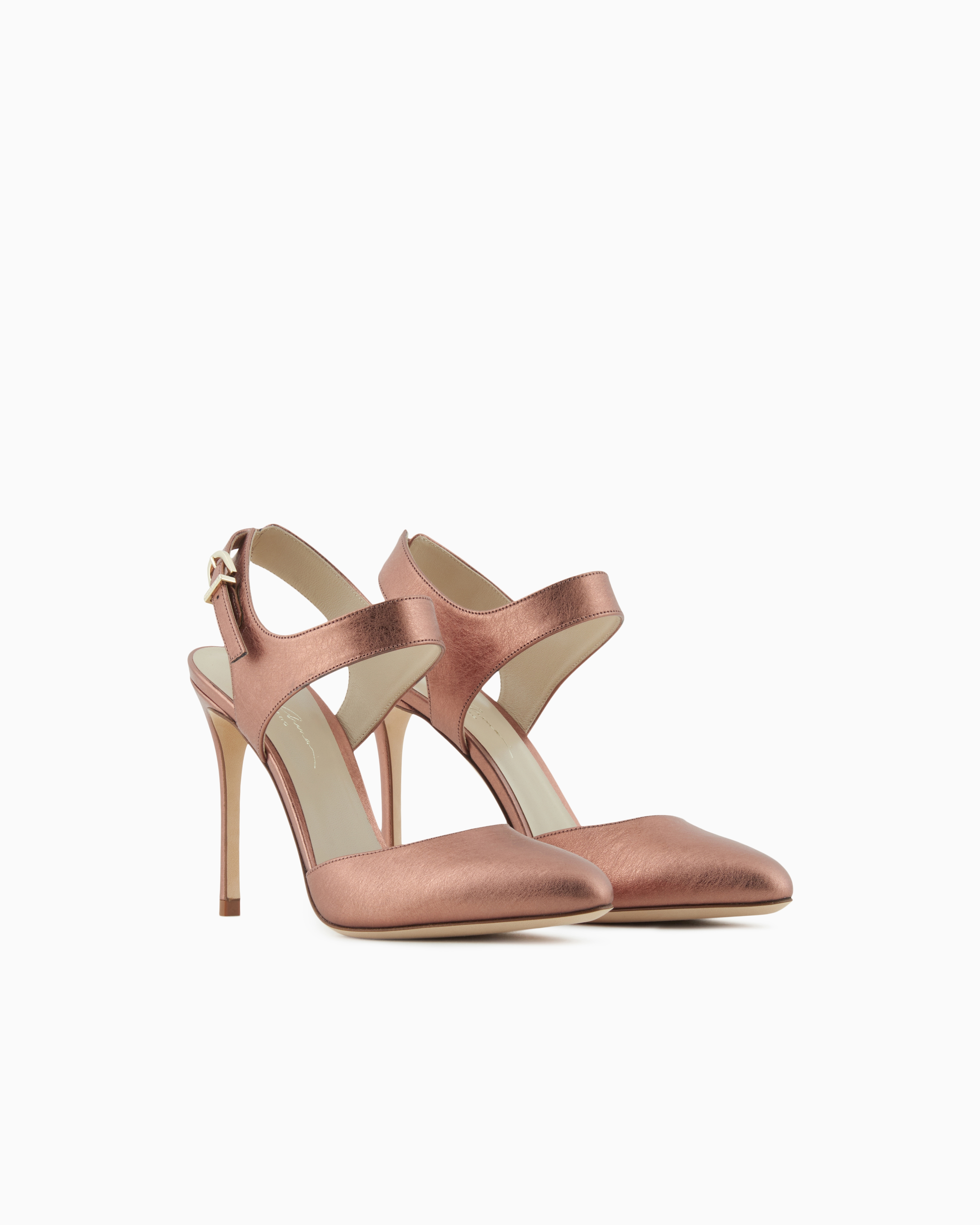 Giorgio Armani Lamé Leather Court Shoes
