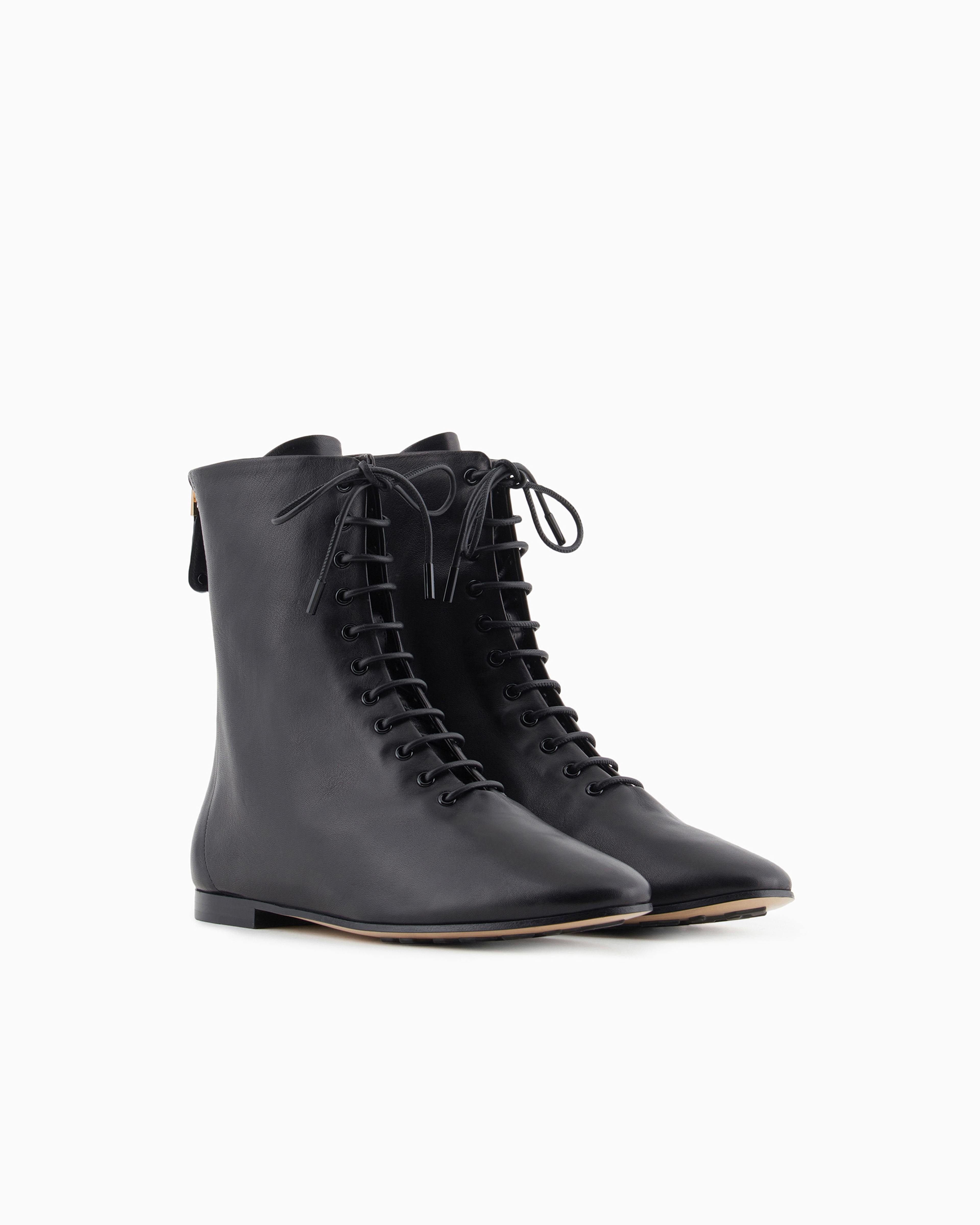 靴 ARMANI Nylon Boots Nylon ankle boots with logo lettering and drawstring