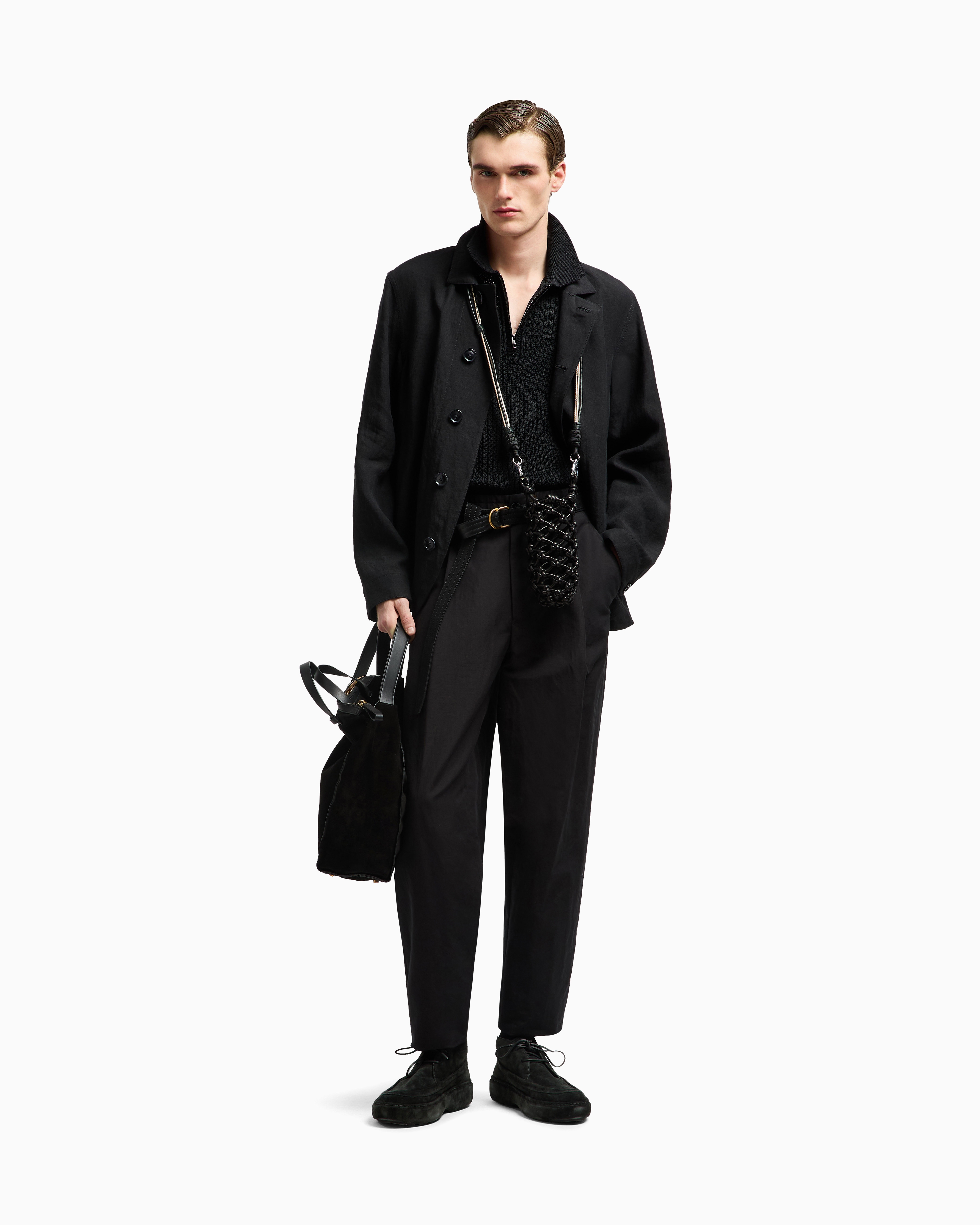 EMPORIO ARMANIエンポリオアルマーニ イタリア製リネンセットアップL