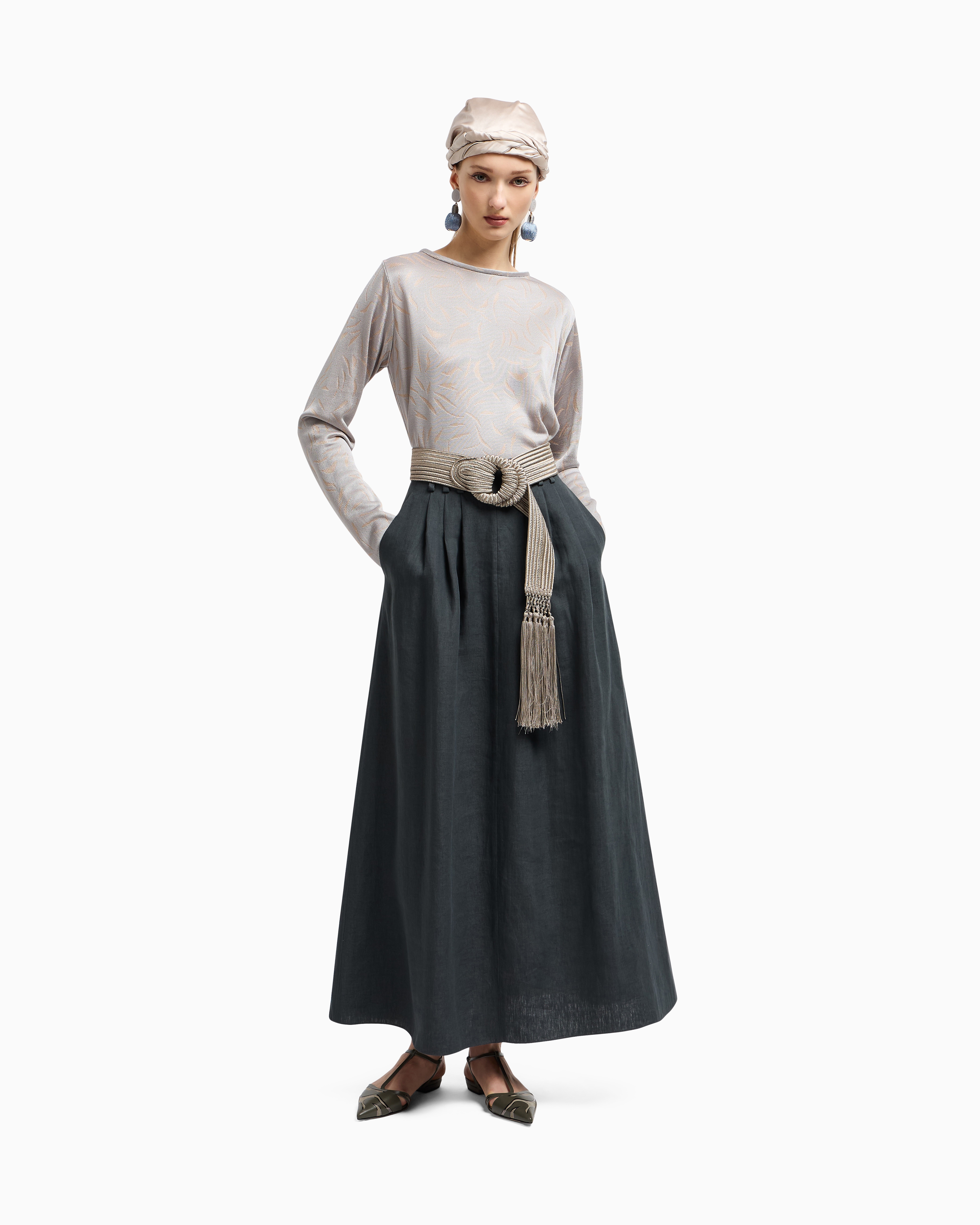 【関税込み】Giorgio Armani ベージュ ジップセーター セーター キュプラジャージー | Giorgio Armani