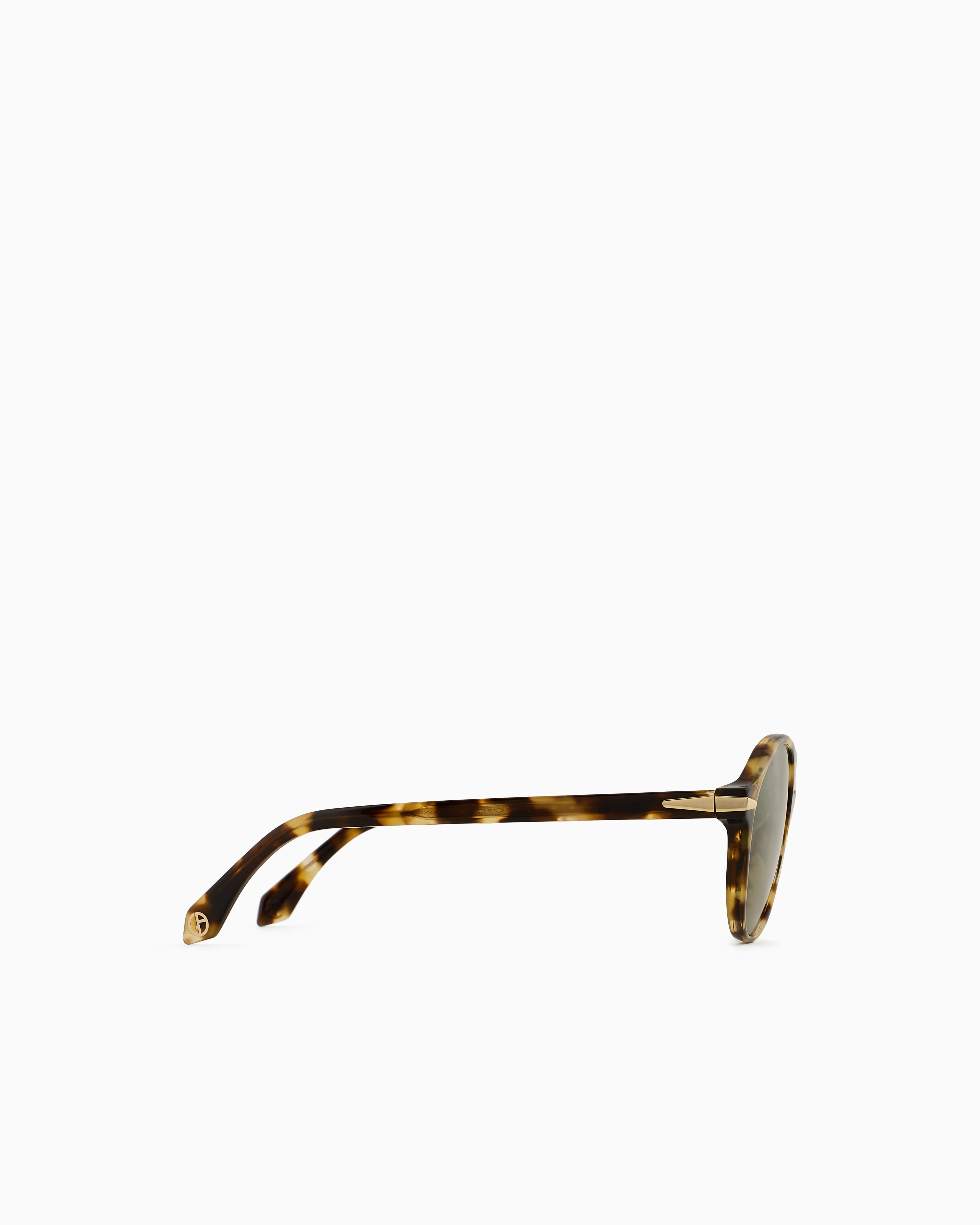 GIORGIO ARMANI イタリア製ブラウンラウンドサングラス vintage giorgio armani 鼈甲側 横長ラウンド サングラス - メルカリ