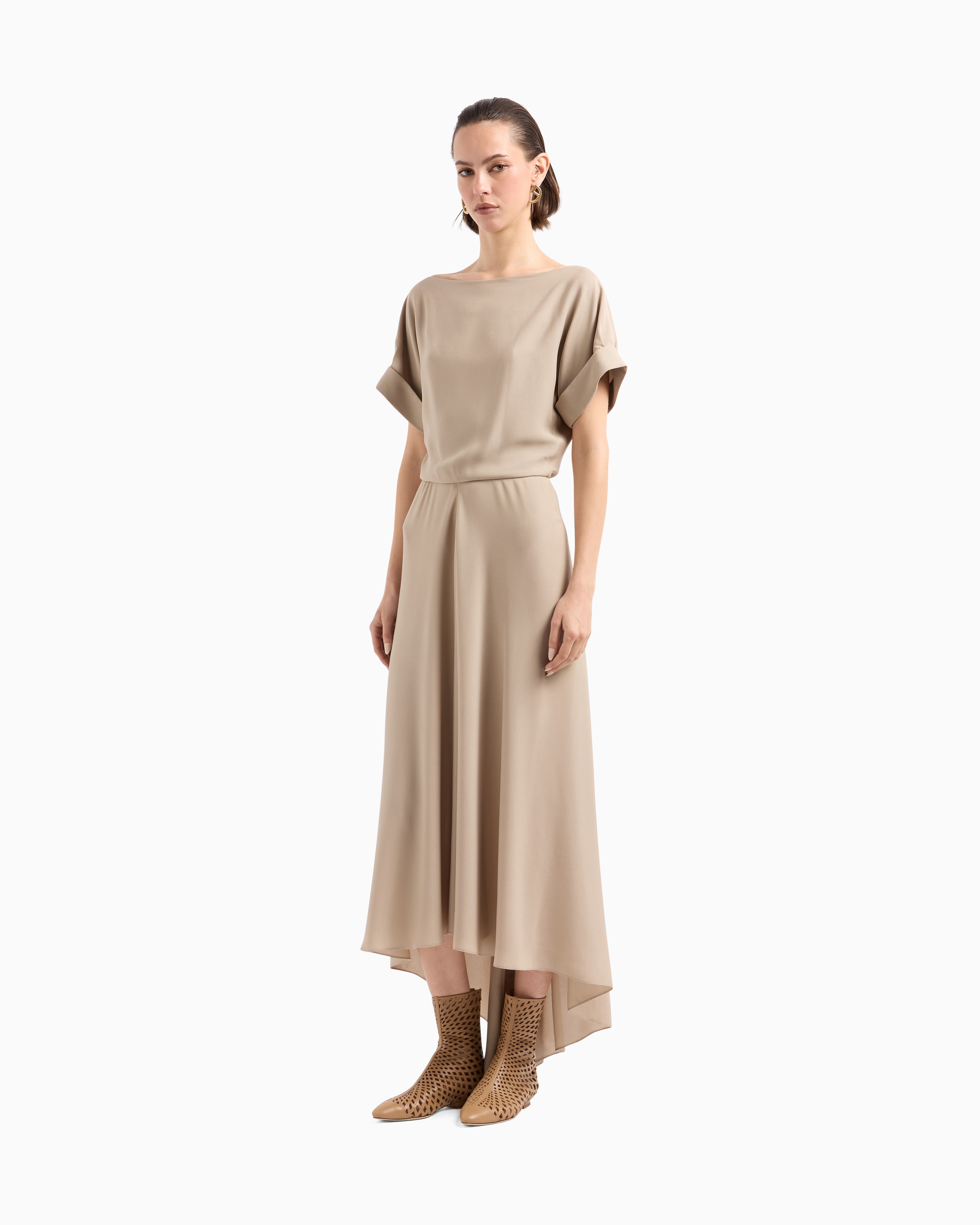 Giorgio Armani Long Triple Silk Georgette Dress