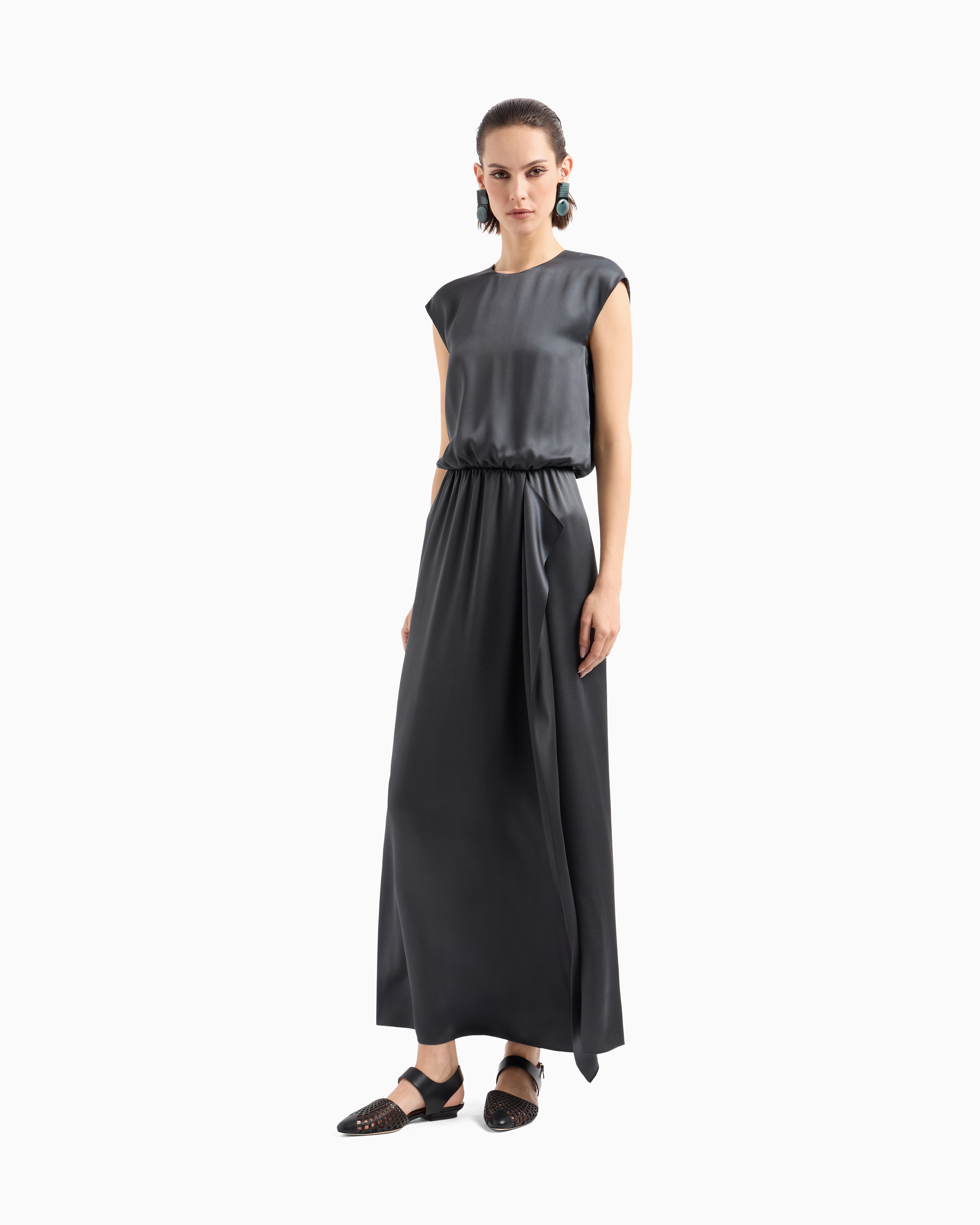 ワンピース GIORGIO ARMANI ASV SILK TRIPLE ETTE DRESS ASV triple silk georgette long dress | Giorgio Armani