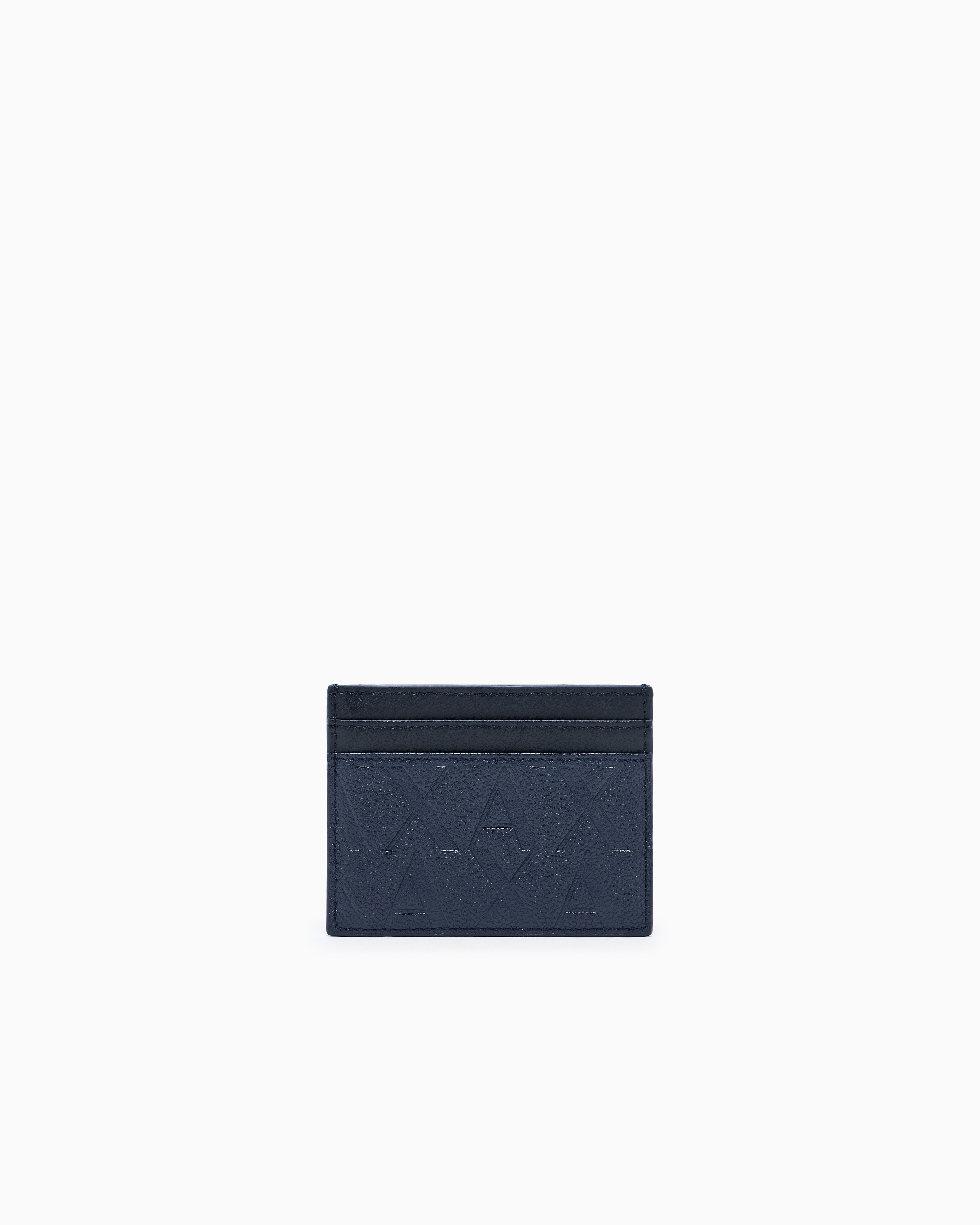 Armani Exchange Asv Card Holder With Money Clip In Navy Blue