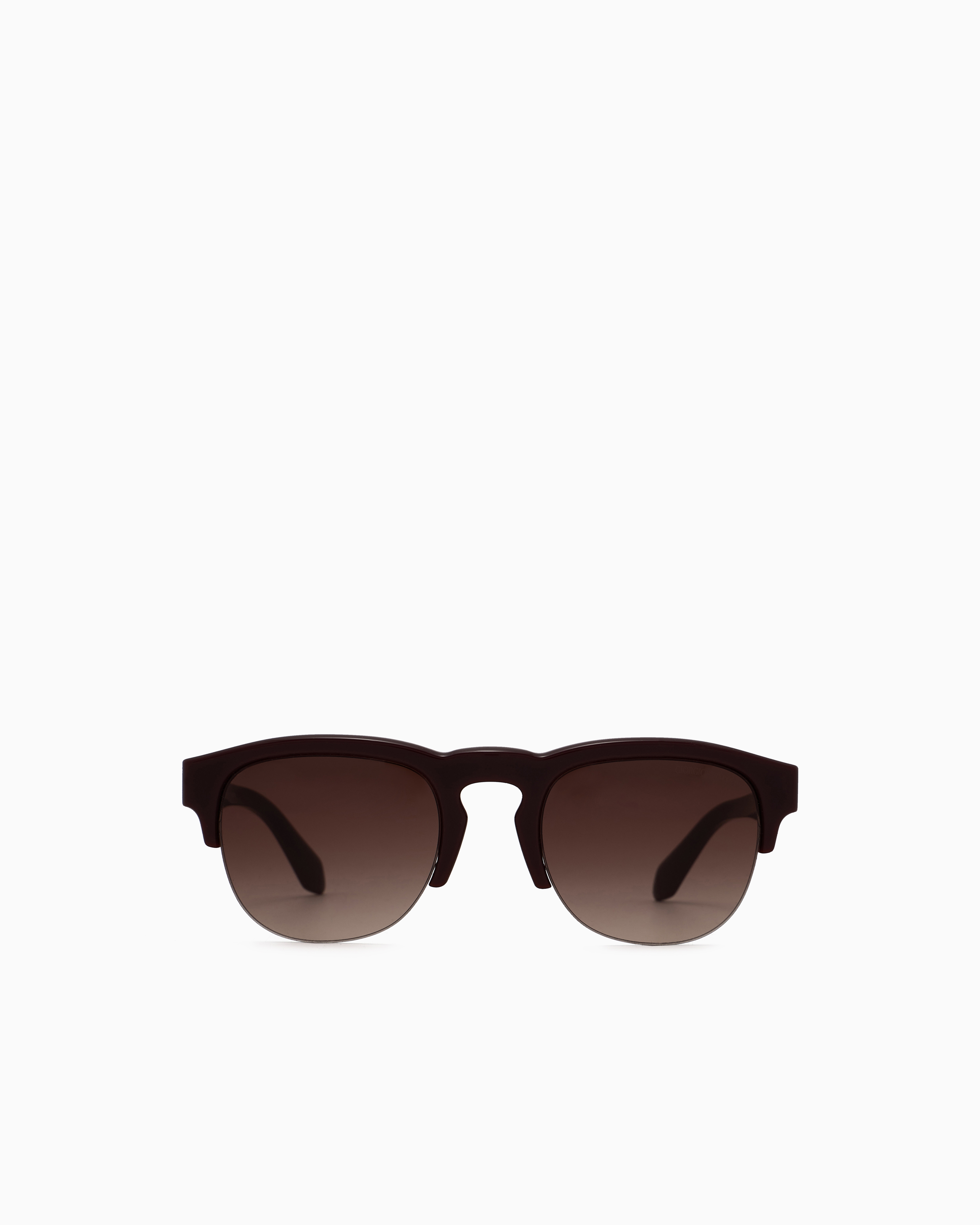 Giorgio Armani Burgundy Panto Sunglasses Large