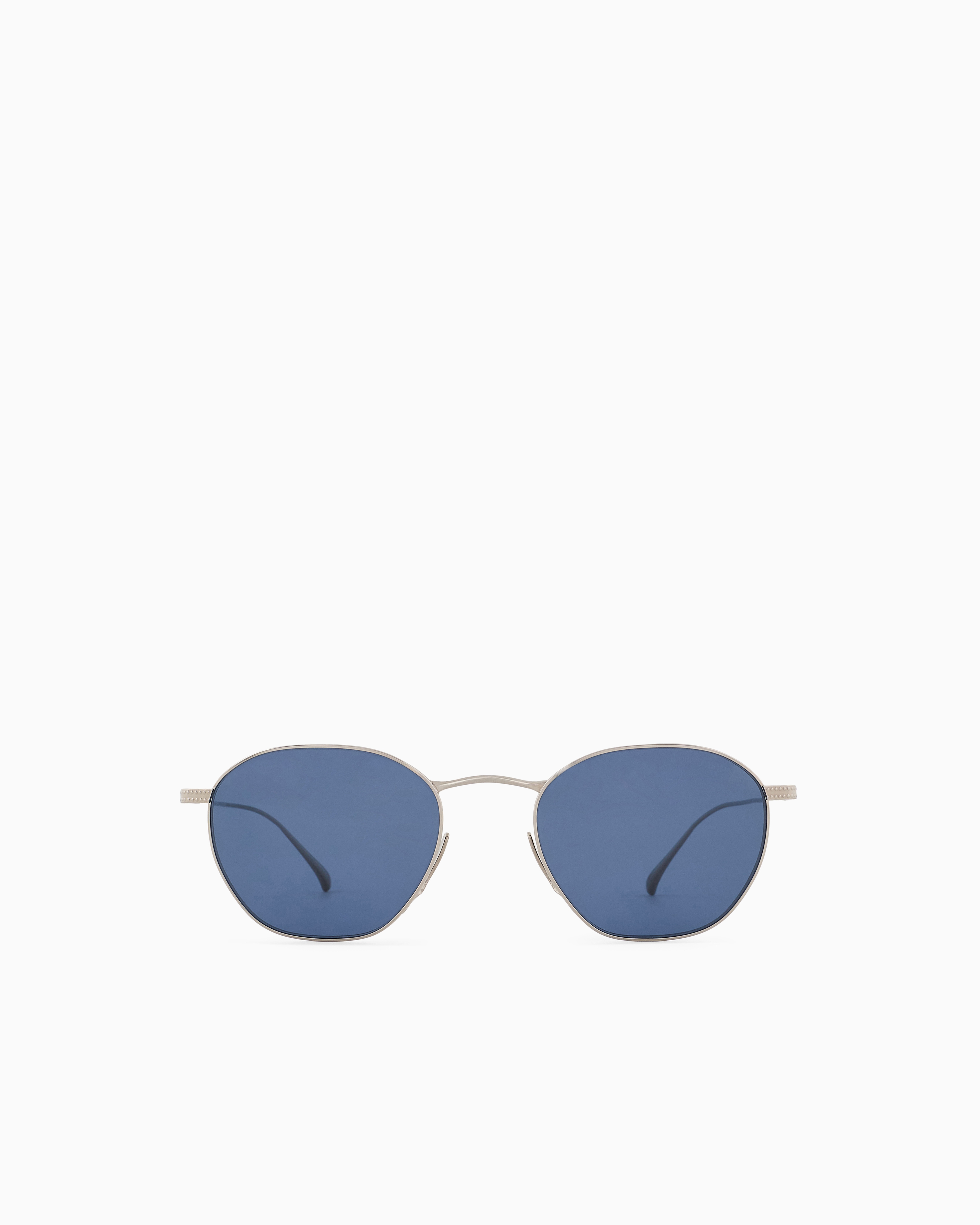 Giorgio Armani Men's Silver ’S Square Sunglasses Large