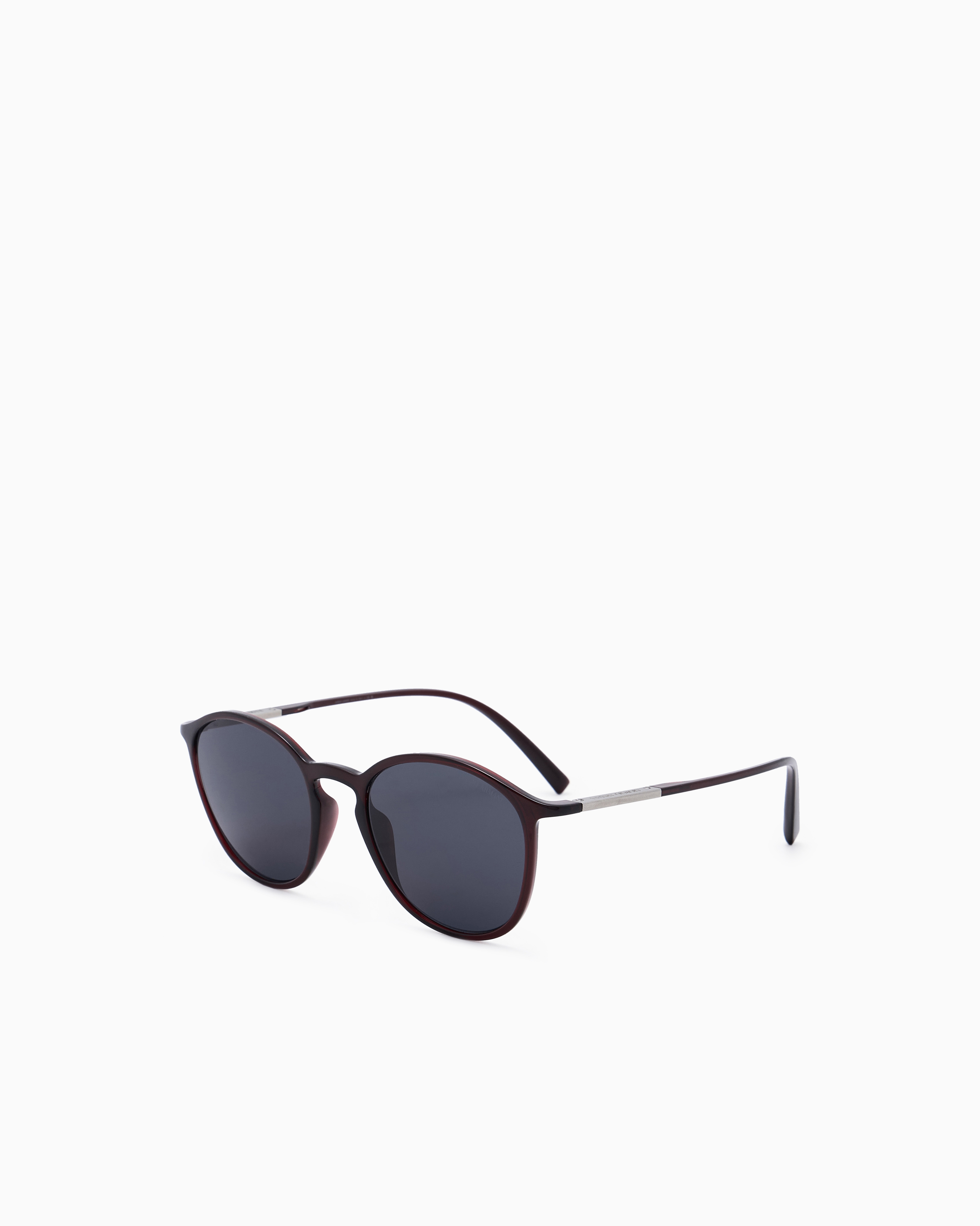 Giorgio Armani Panto Sunglasses In Burgundy