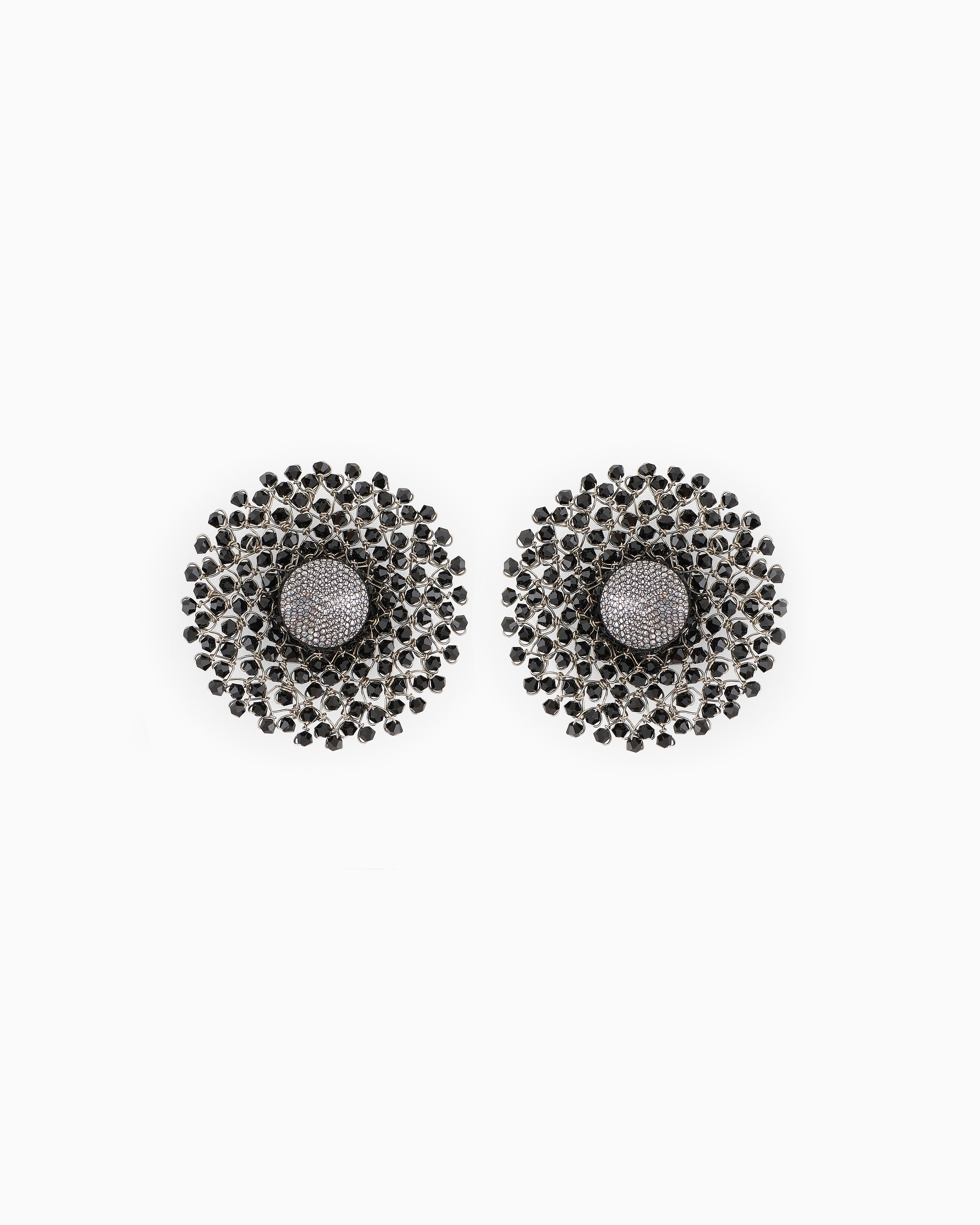 Giorgio Armani Metal And Bead Clip-on Earrings