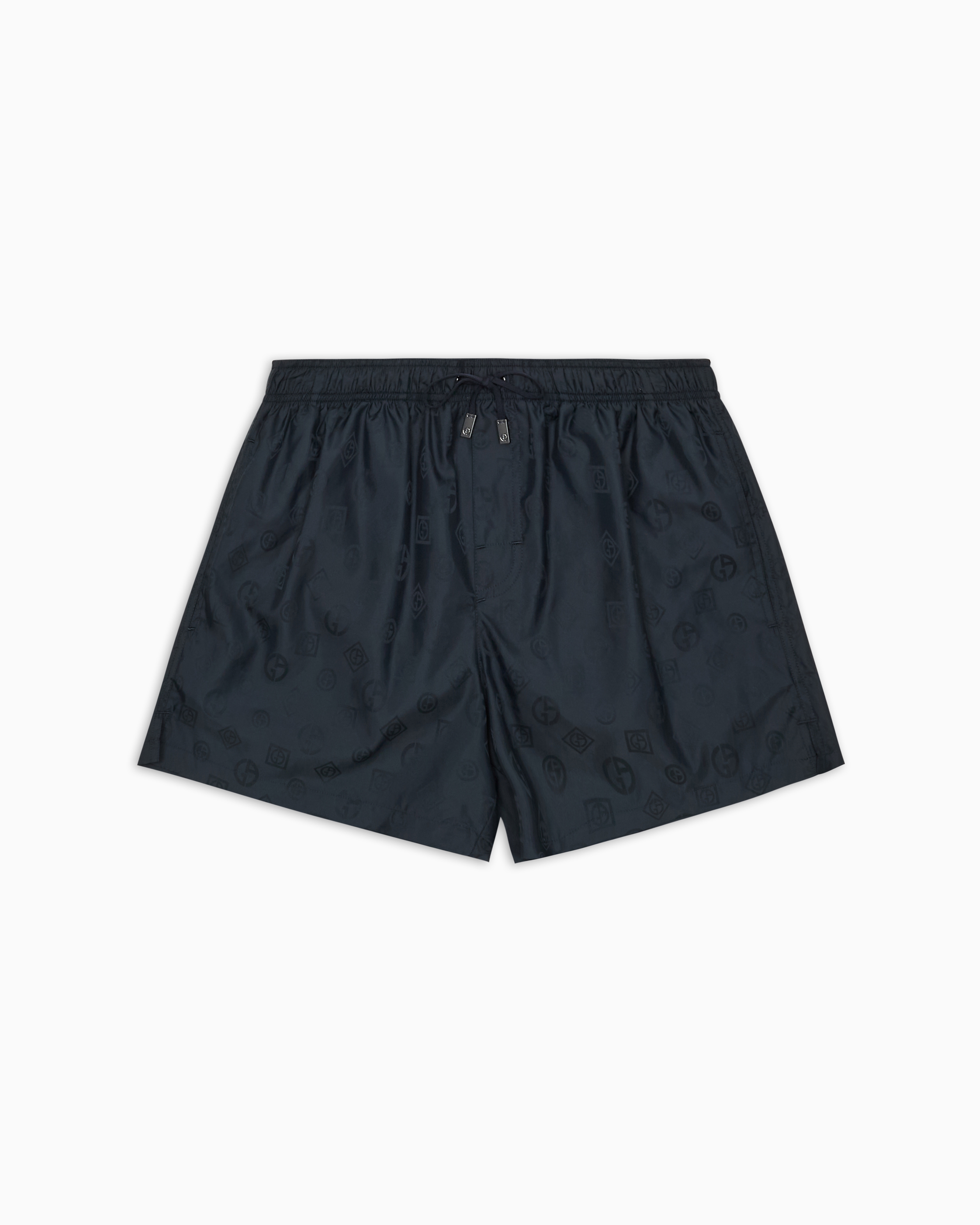 GIORGIO ARMANI MONOGRAM SWIM TRUNKS