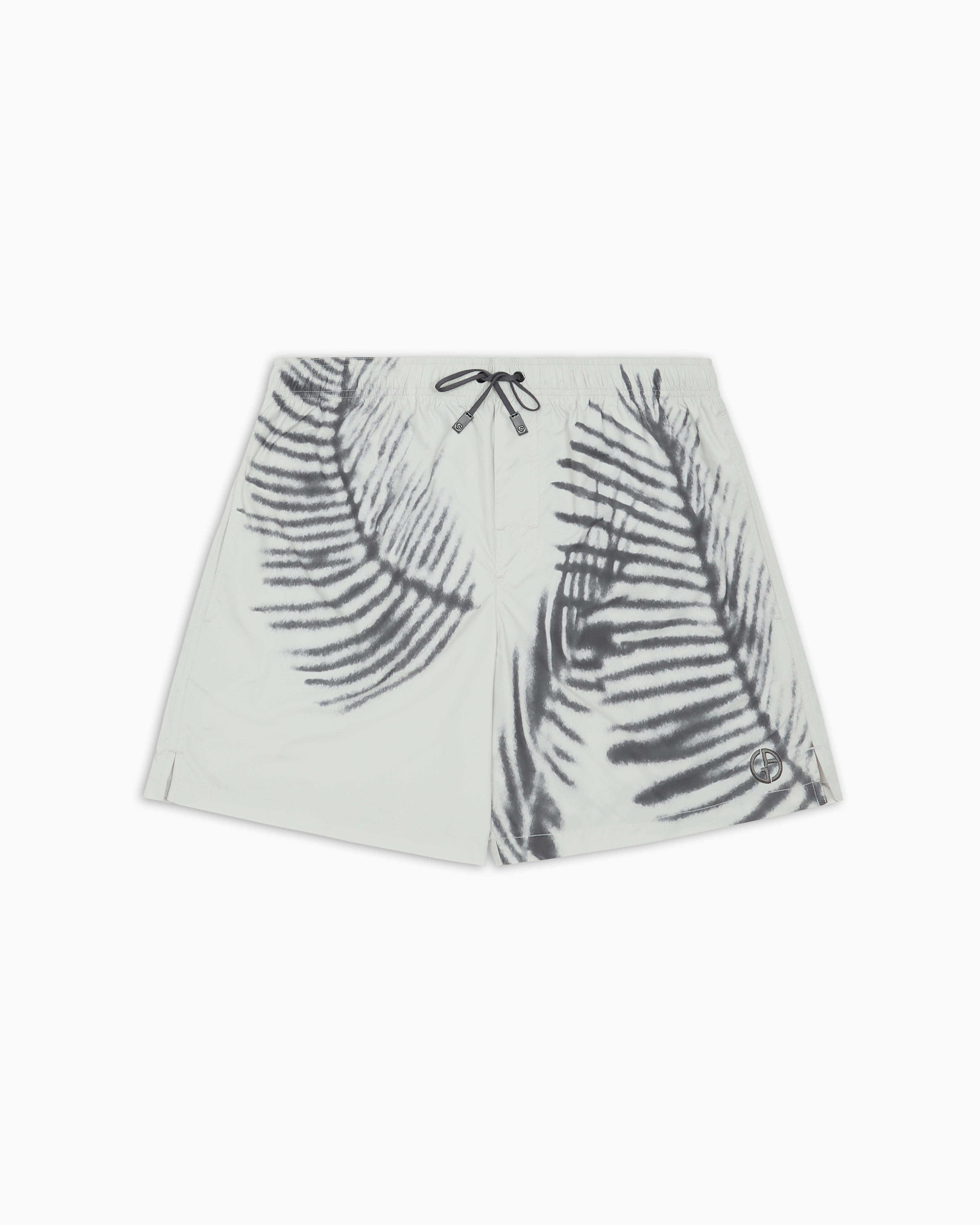 Giorgio Armani Printed Swim Trunks In White
