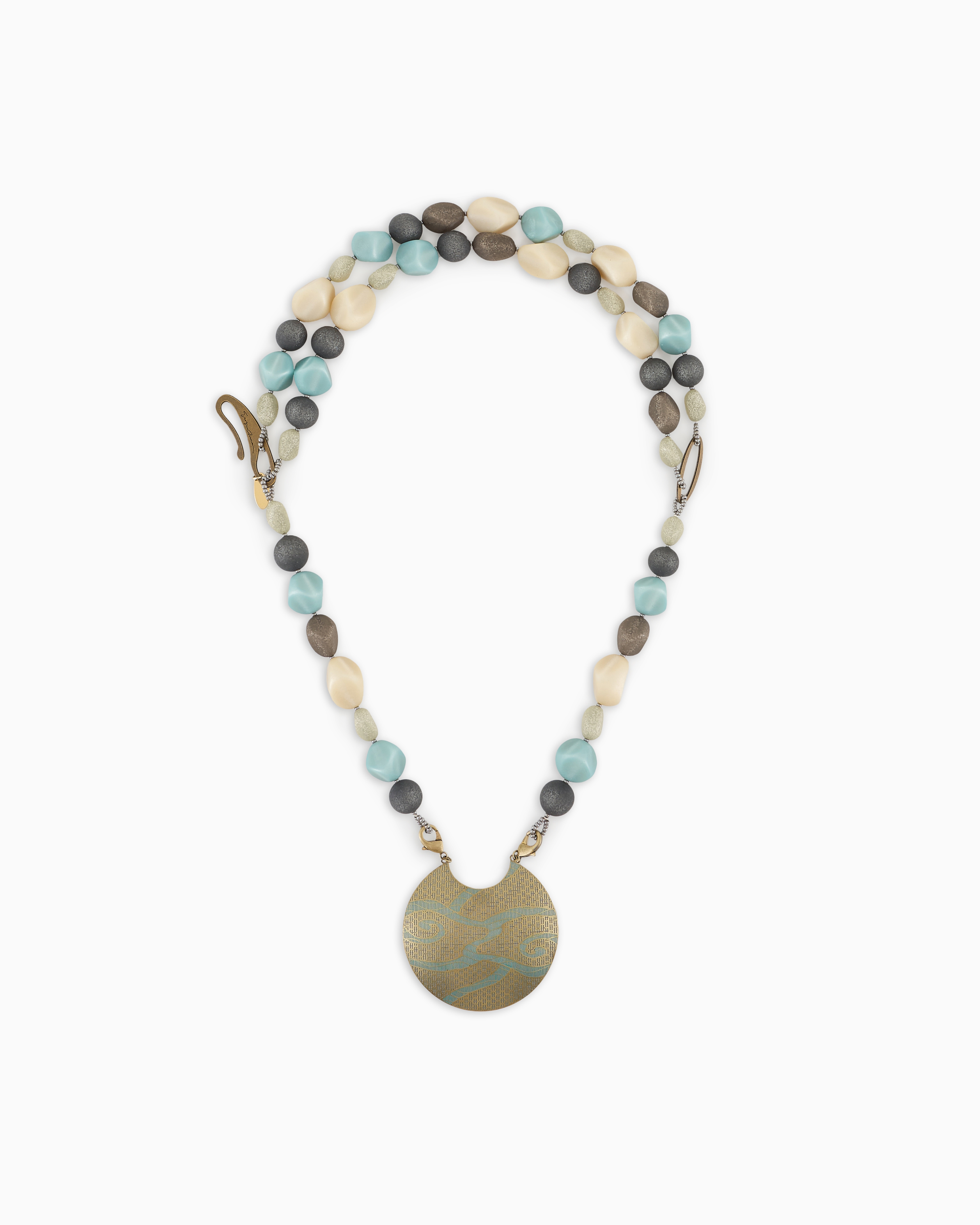 Giorgio Armani Multistrand Necklace In Resin And Brass