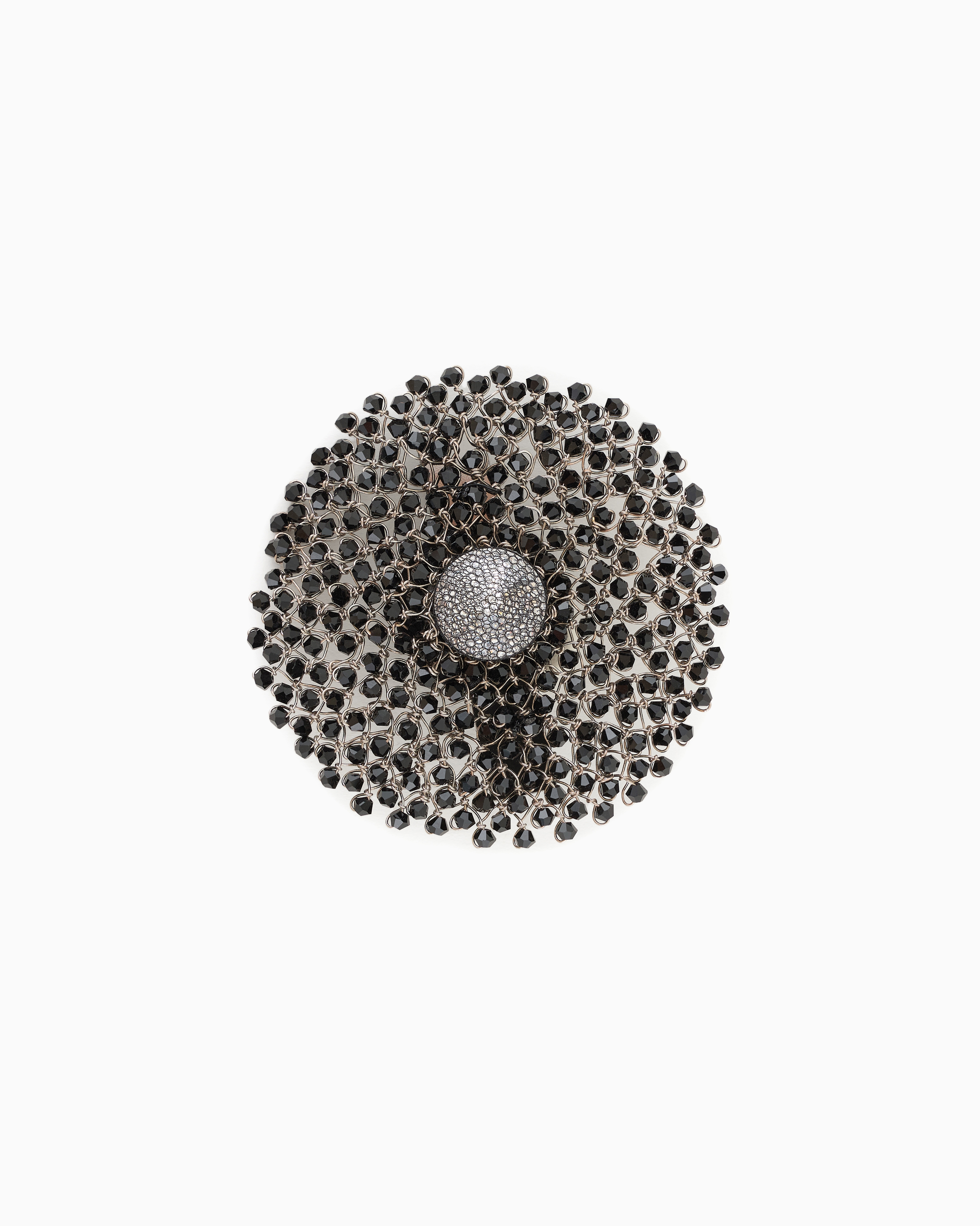 Giorgio Armani Metal And Bead Brooch