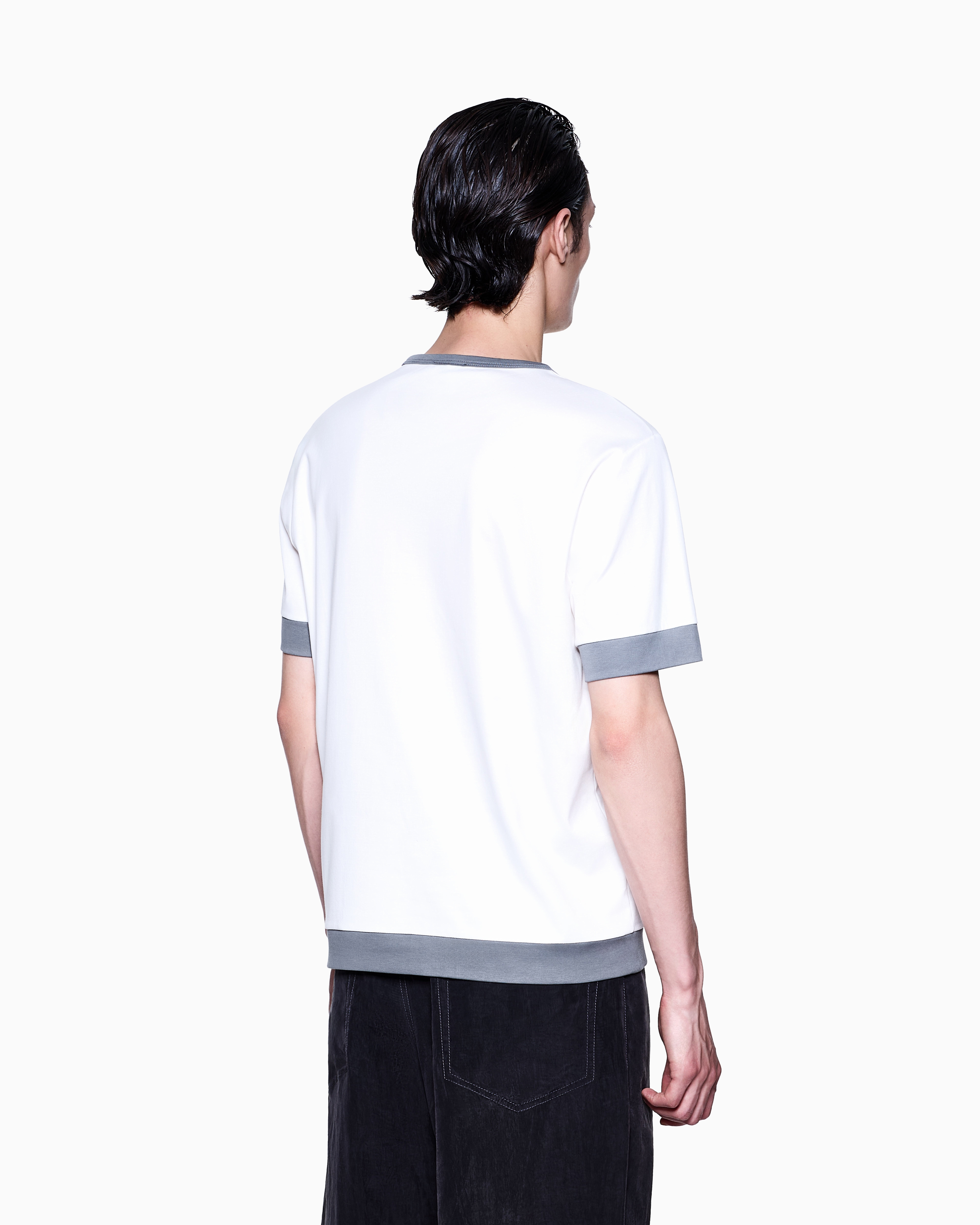 THOM BROWNE コットンジャージー Tシャツ THOM BROWNE コットンジャージー Tシャツ ストライプ | THE