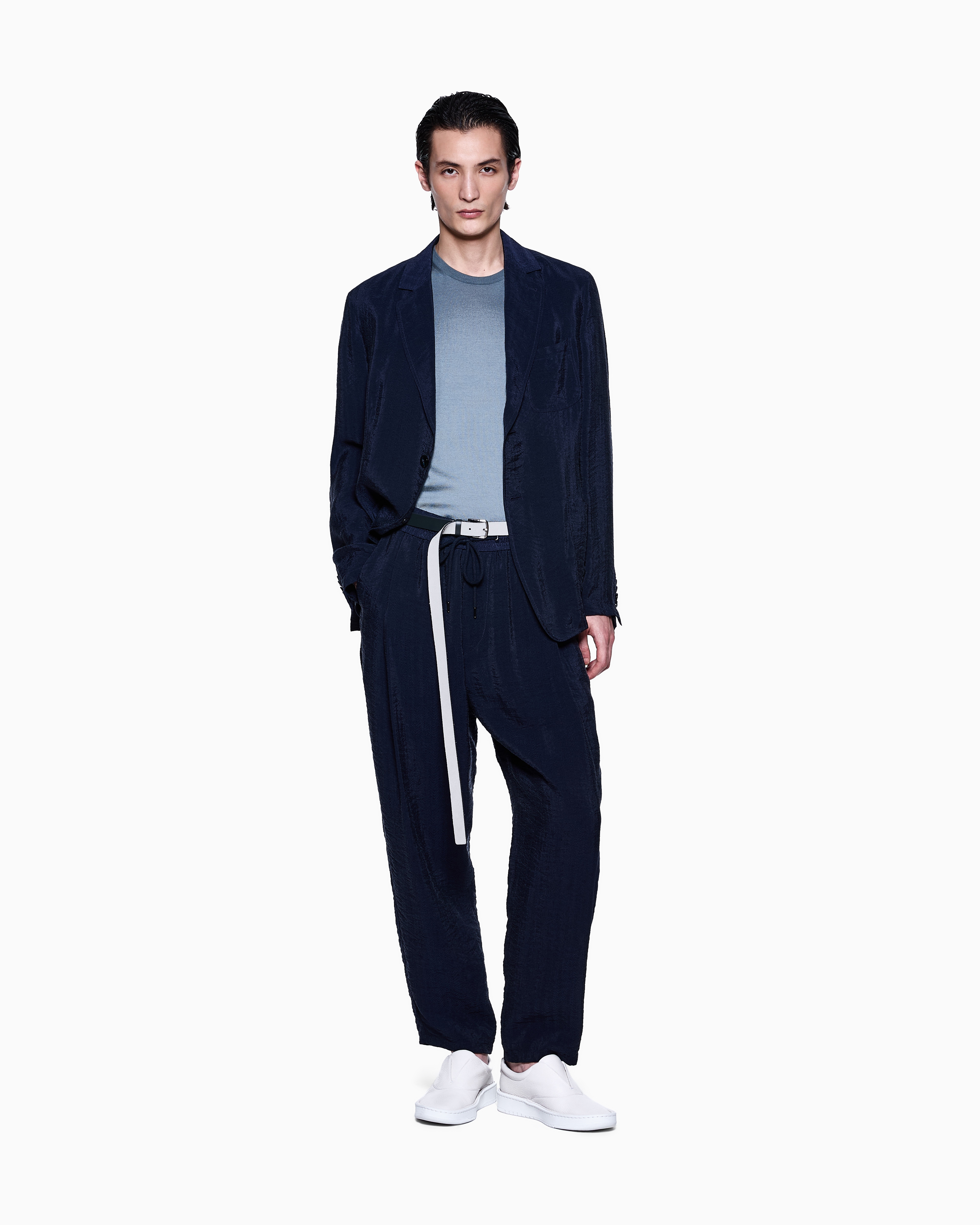 Giorgio Armani Pull À Manches Courtes En Coton Et Soie