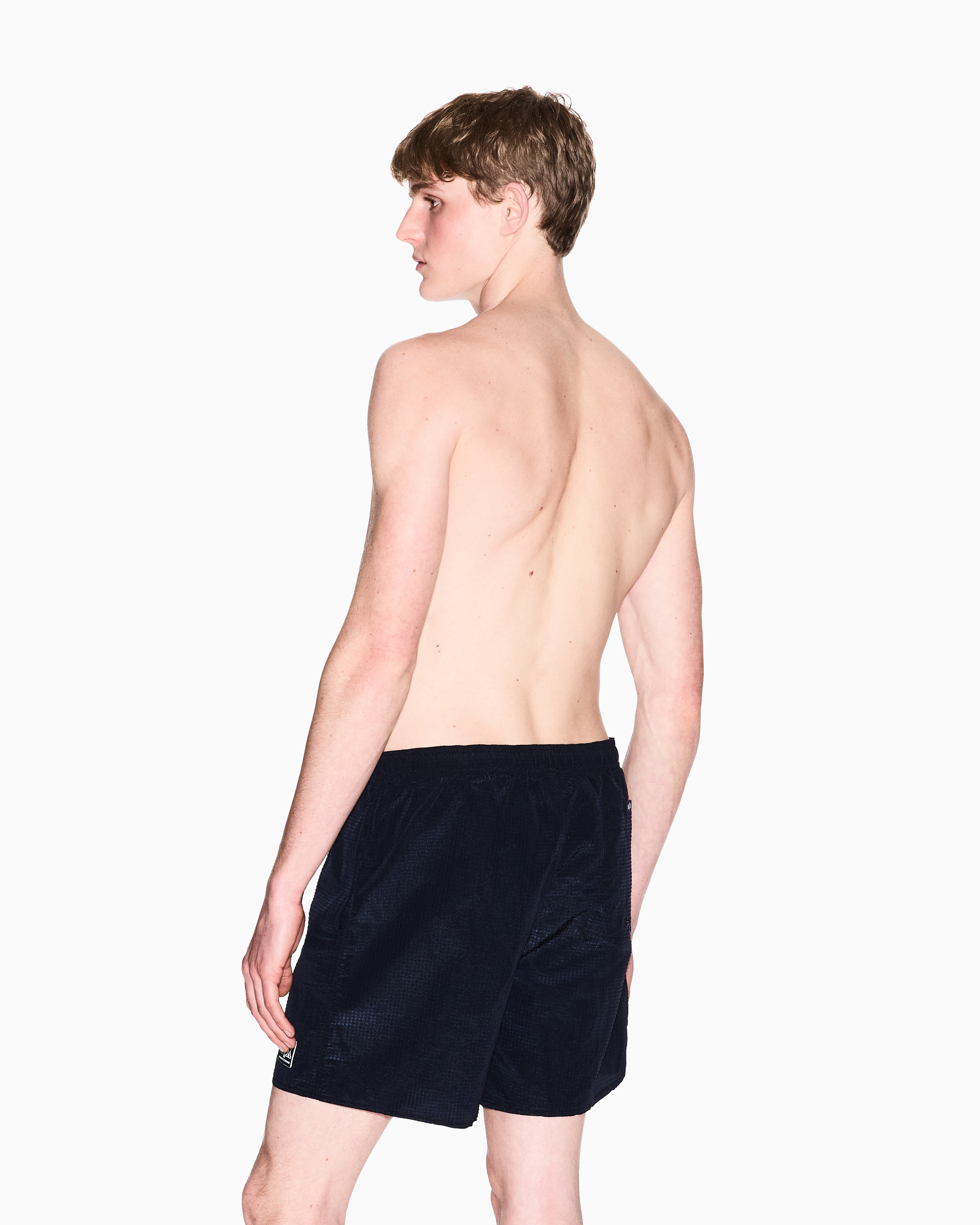 Armani Exchange - Boxer costume with logo, Man, Navy Blue, Size: L