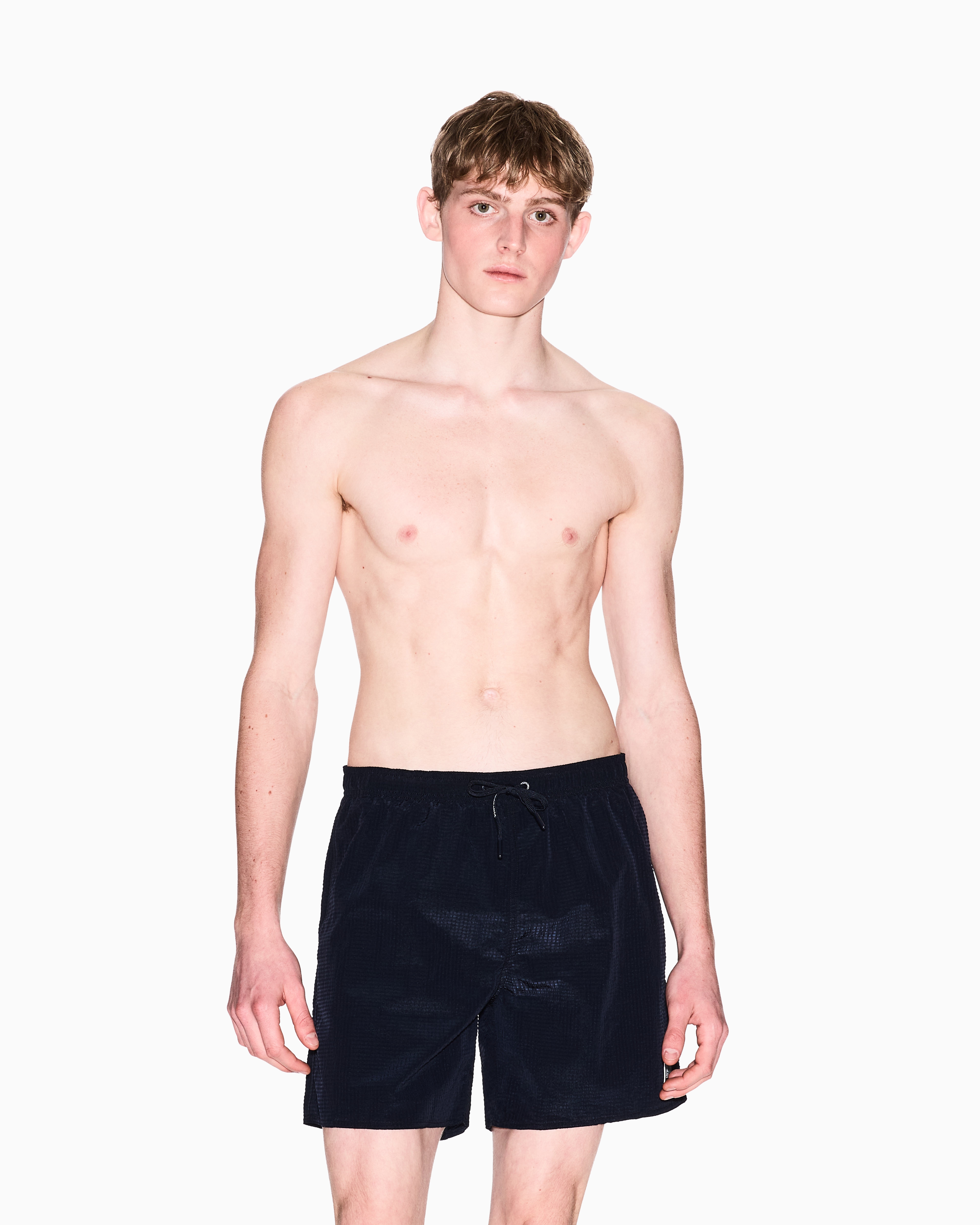 Armani Exchange - Boxer costume with logo, Man, Navy Blue, Size: L