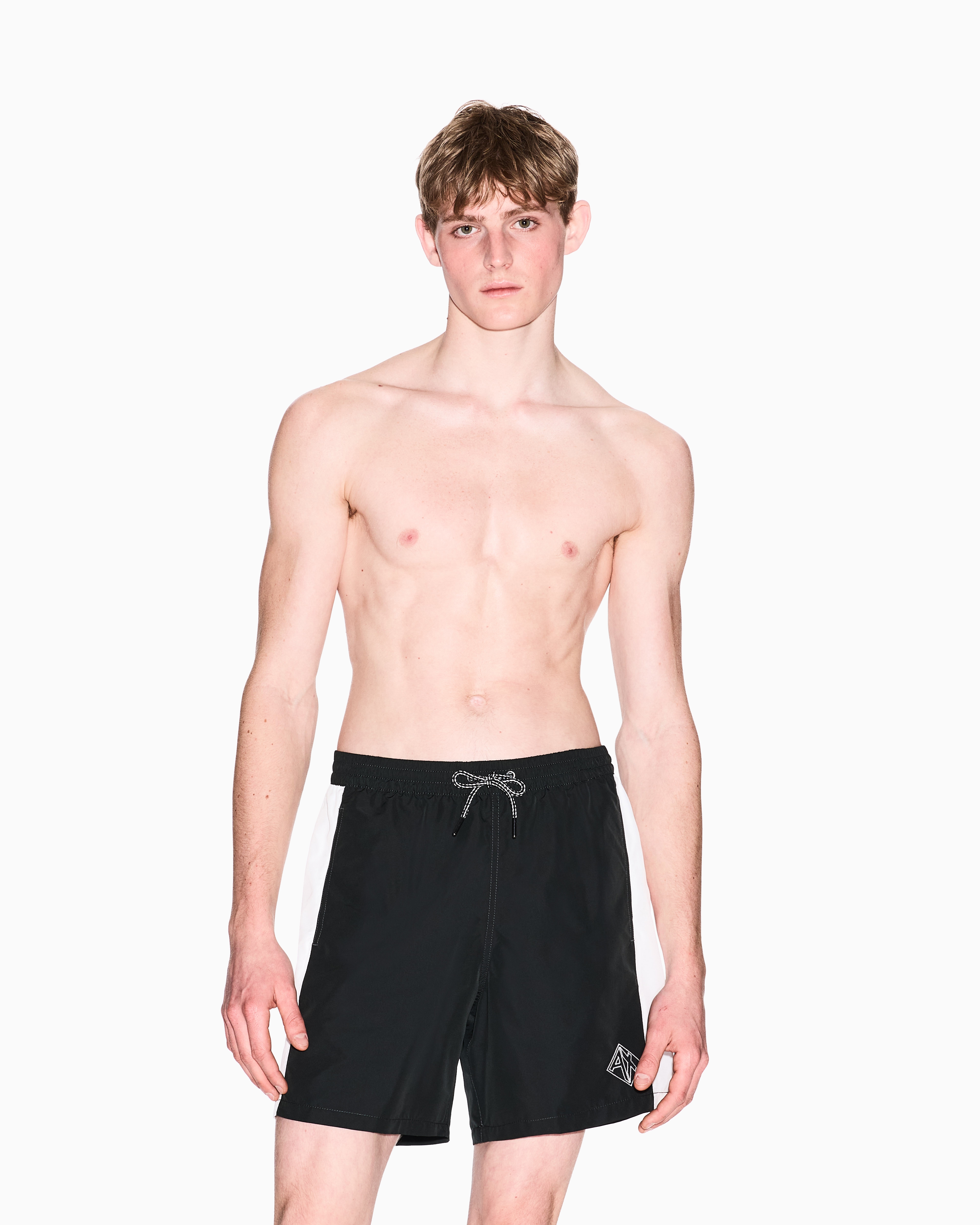 Armani Exchange - Boxer costume with contrasting profiles, Man, Green, Size: