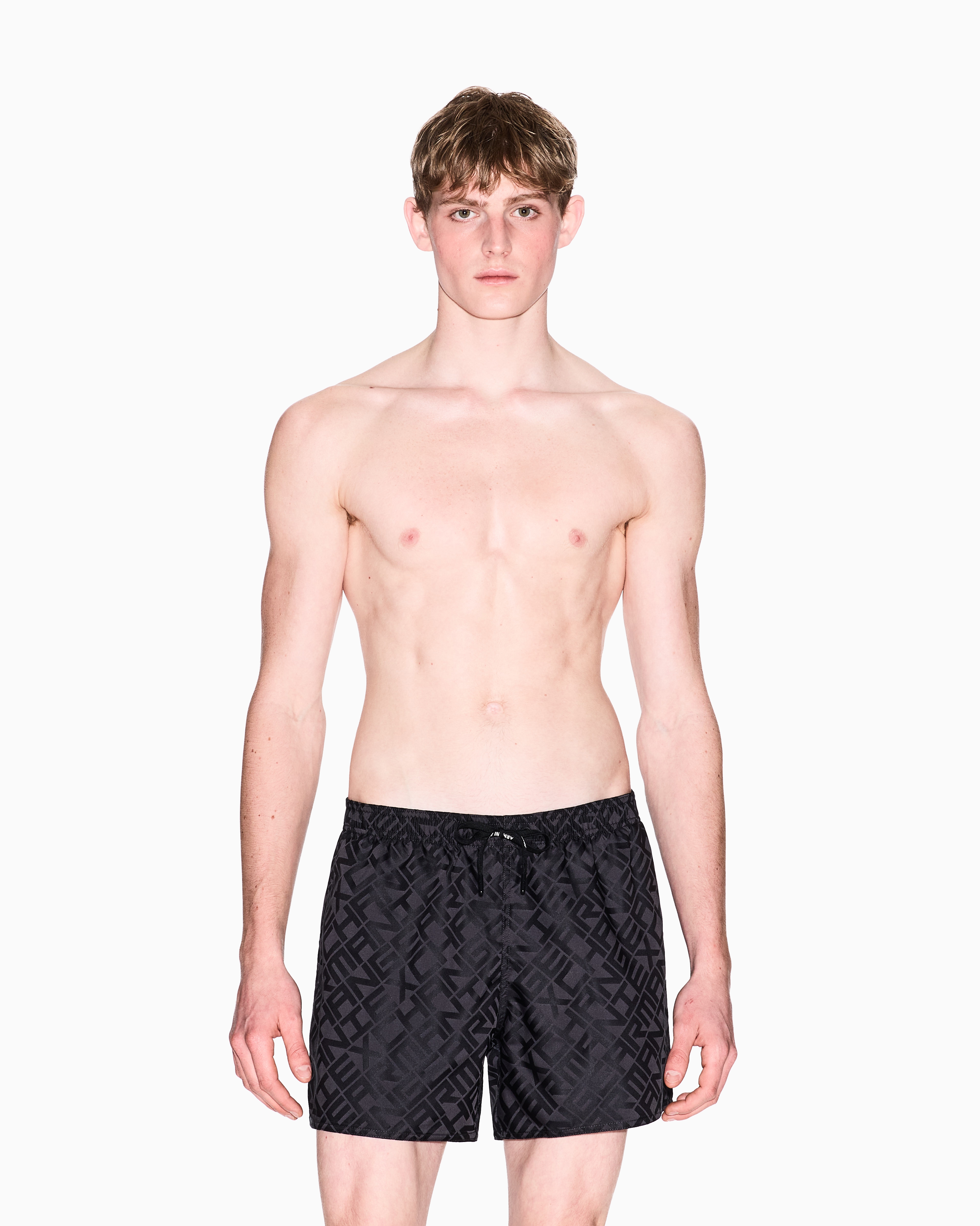 【ARMANI】アルマーニ メンズスイムパンツ/ホワイト/ロゴ入り EMPORIO ARMANI アルマーニ メンズ 水着 インナー付 スイミング