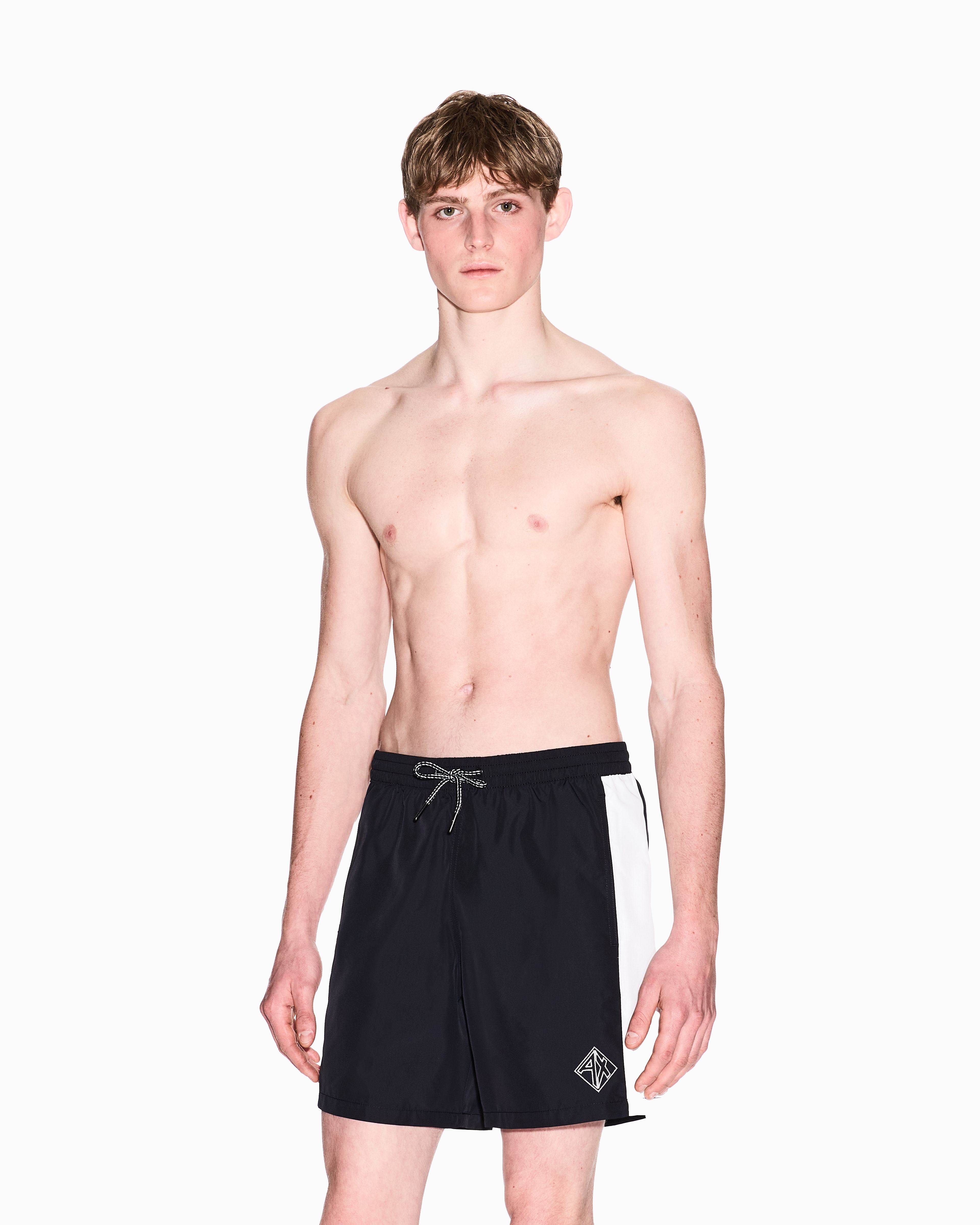 Armani Exchange - Boxer costume with contrasting profiles, Man, Navy_blue, Size:
