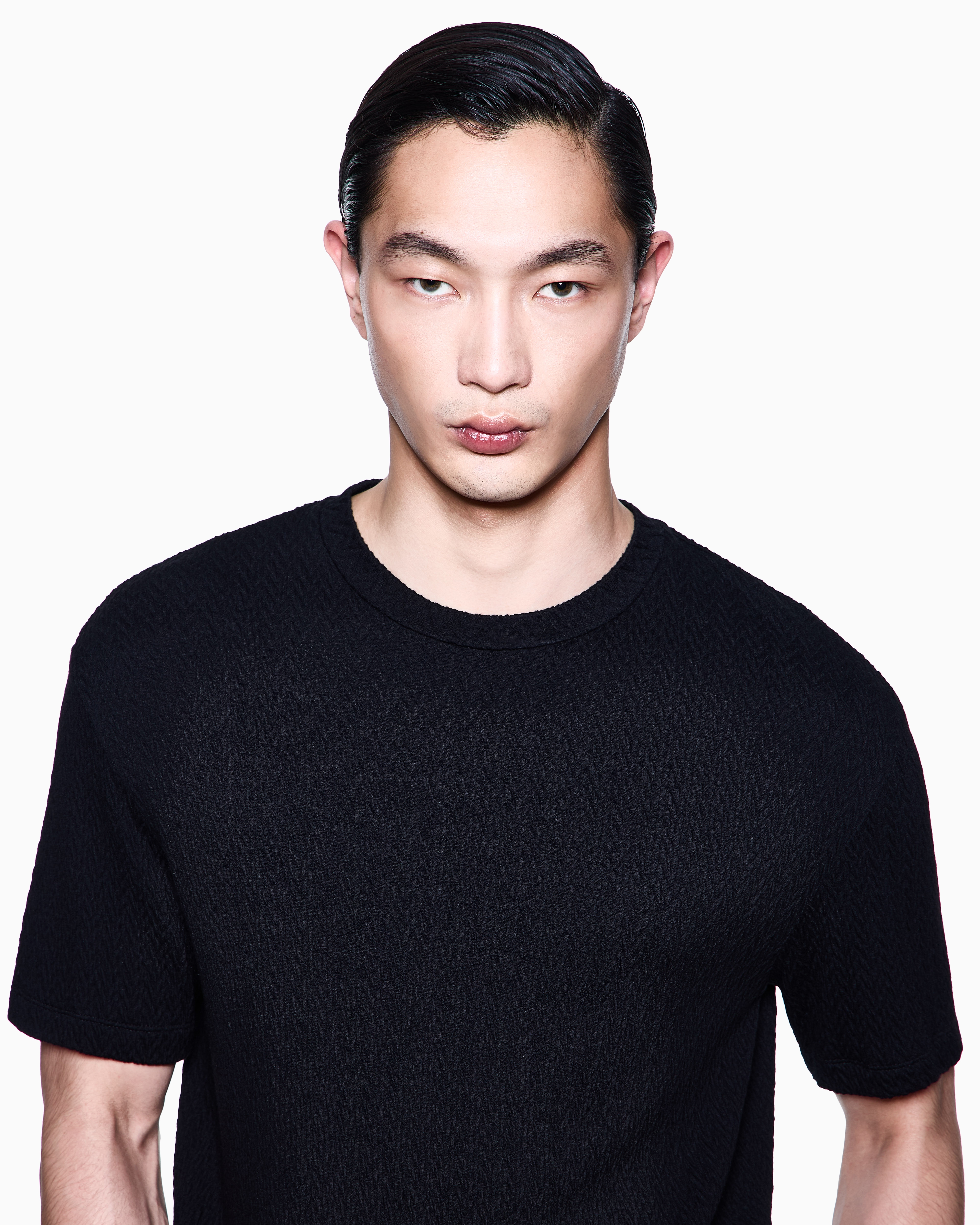 Giorgio Armani Asv Stretch Cashmere And Viscose-blend Crew-neck T-shirt