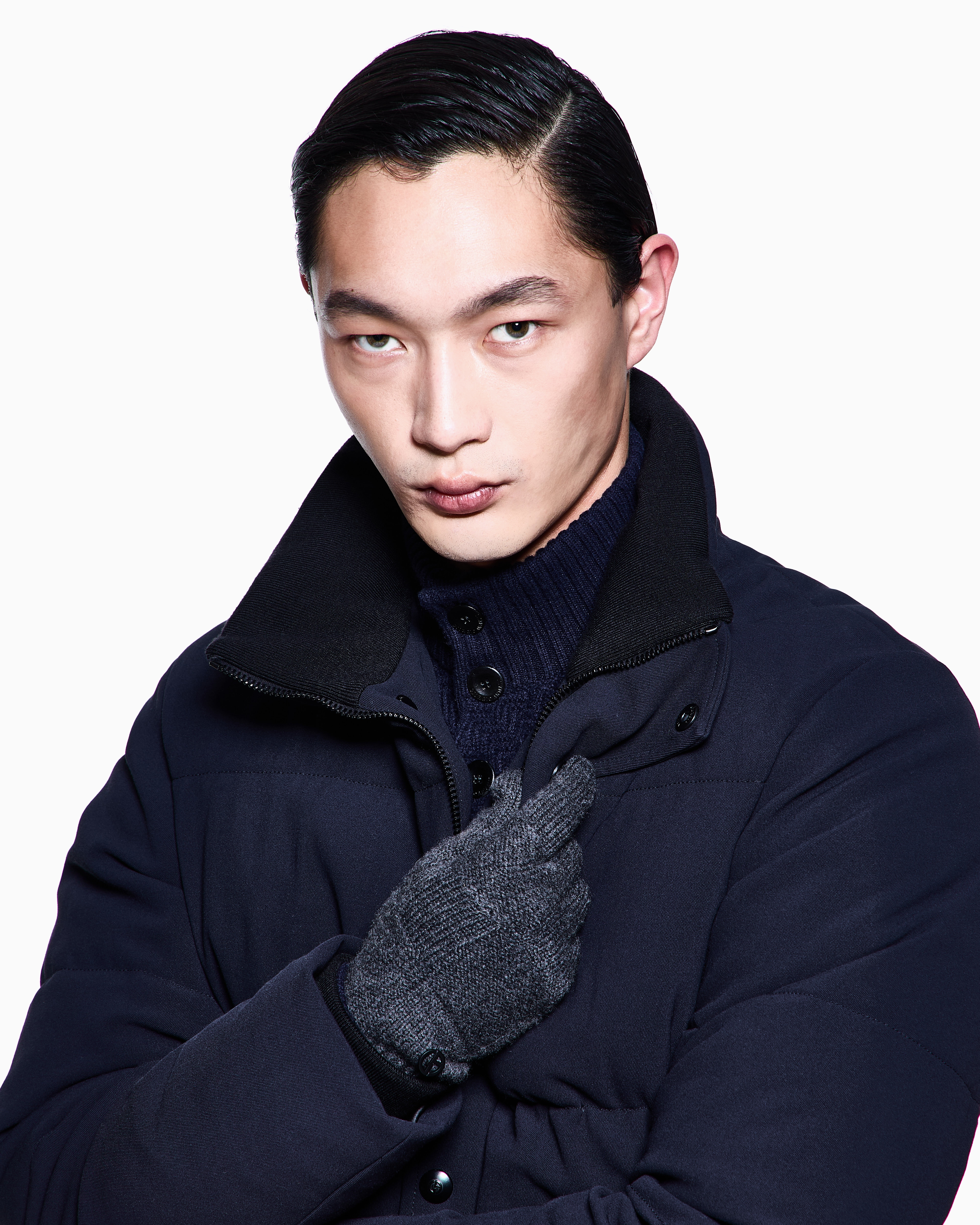 ARMANI COLLEZIONI /アルマーニ カシミヤ100％ メンズ手袋 メンズ ハット＆グローブ | 【公式】ジョルジオ アルマーニ