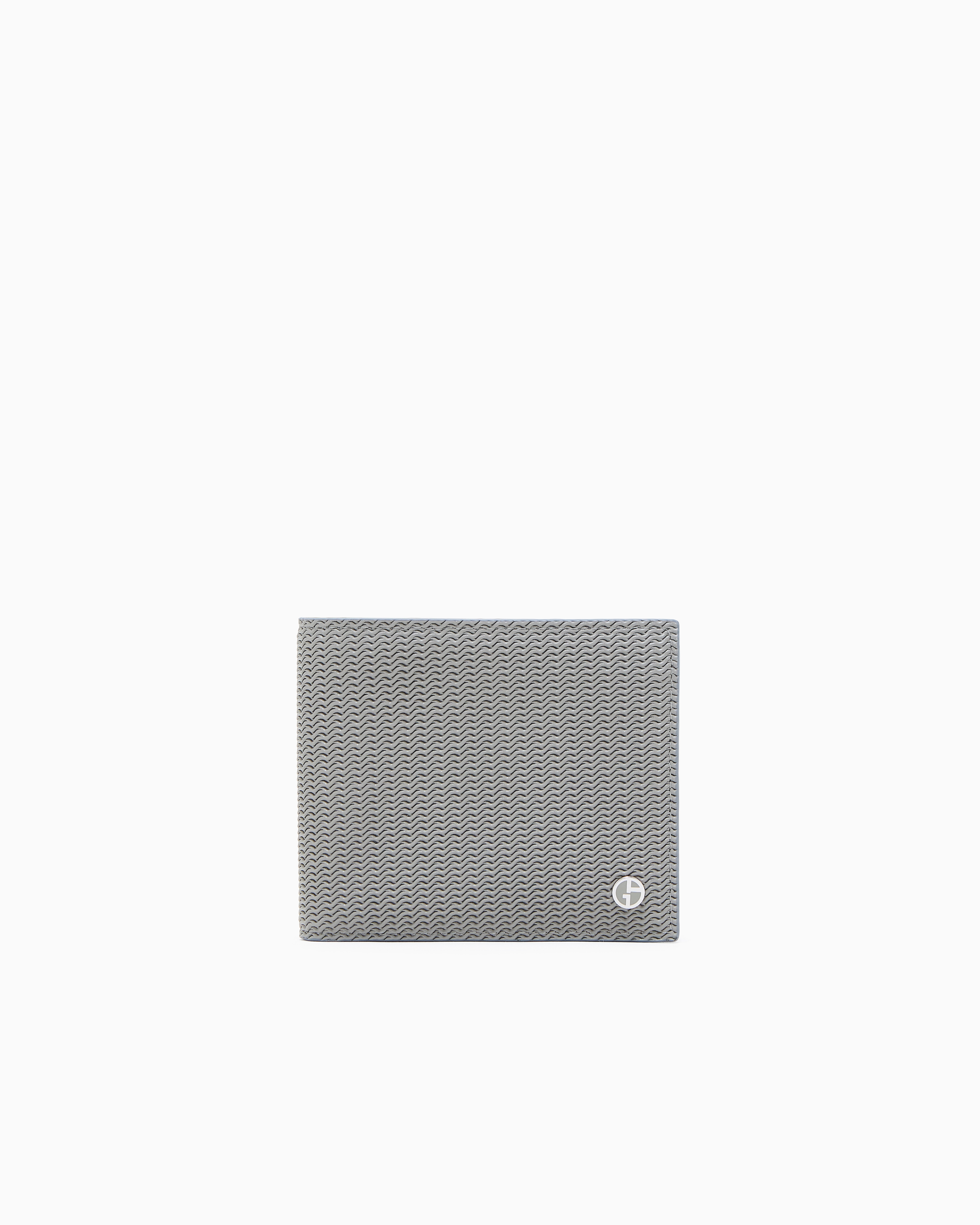 Giorgio Armani Bifold Wallet In Embossed Leather