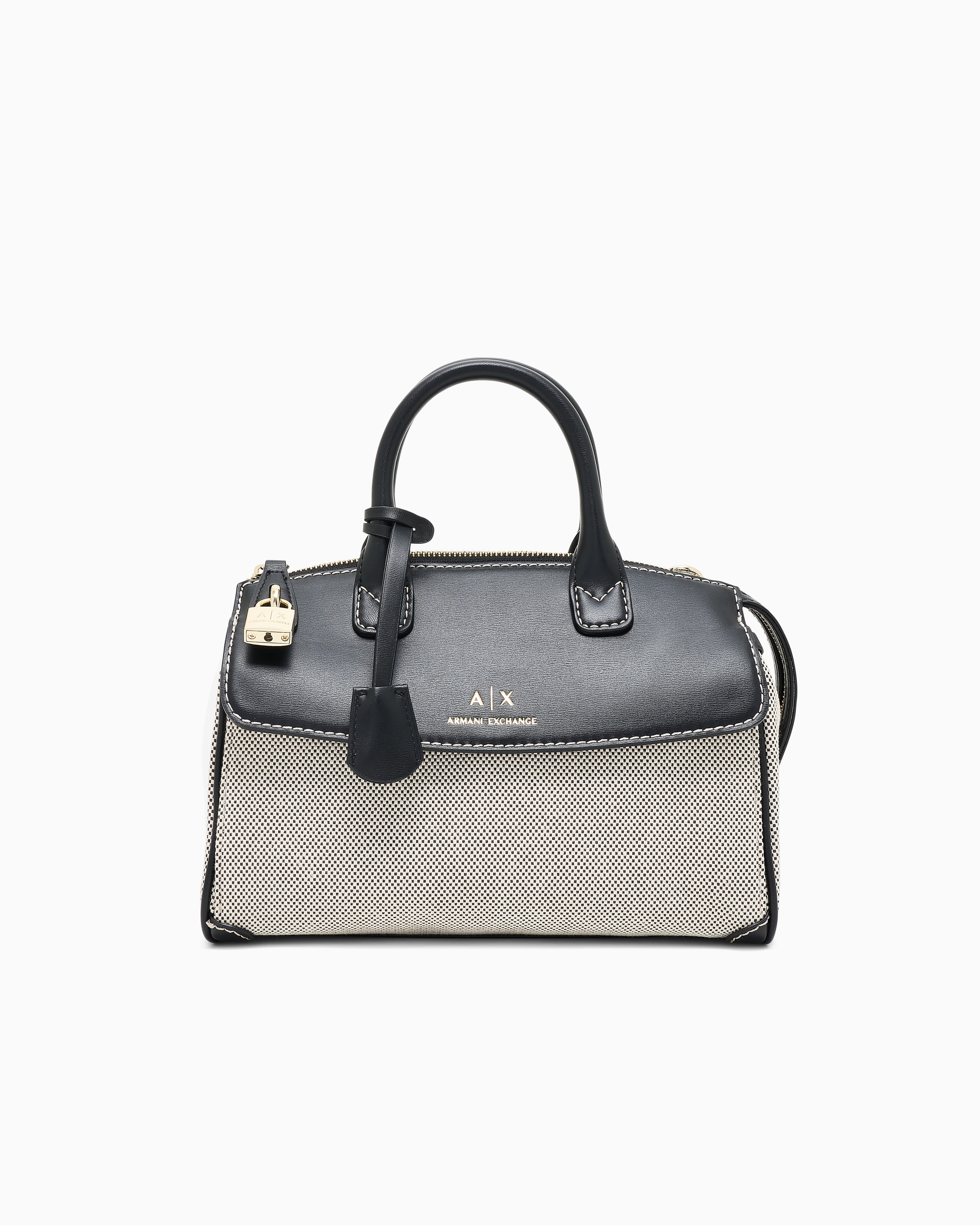 Armani Exchange Asv Handbag Trunk In Black