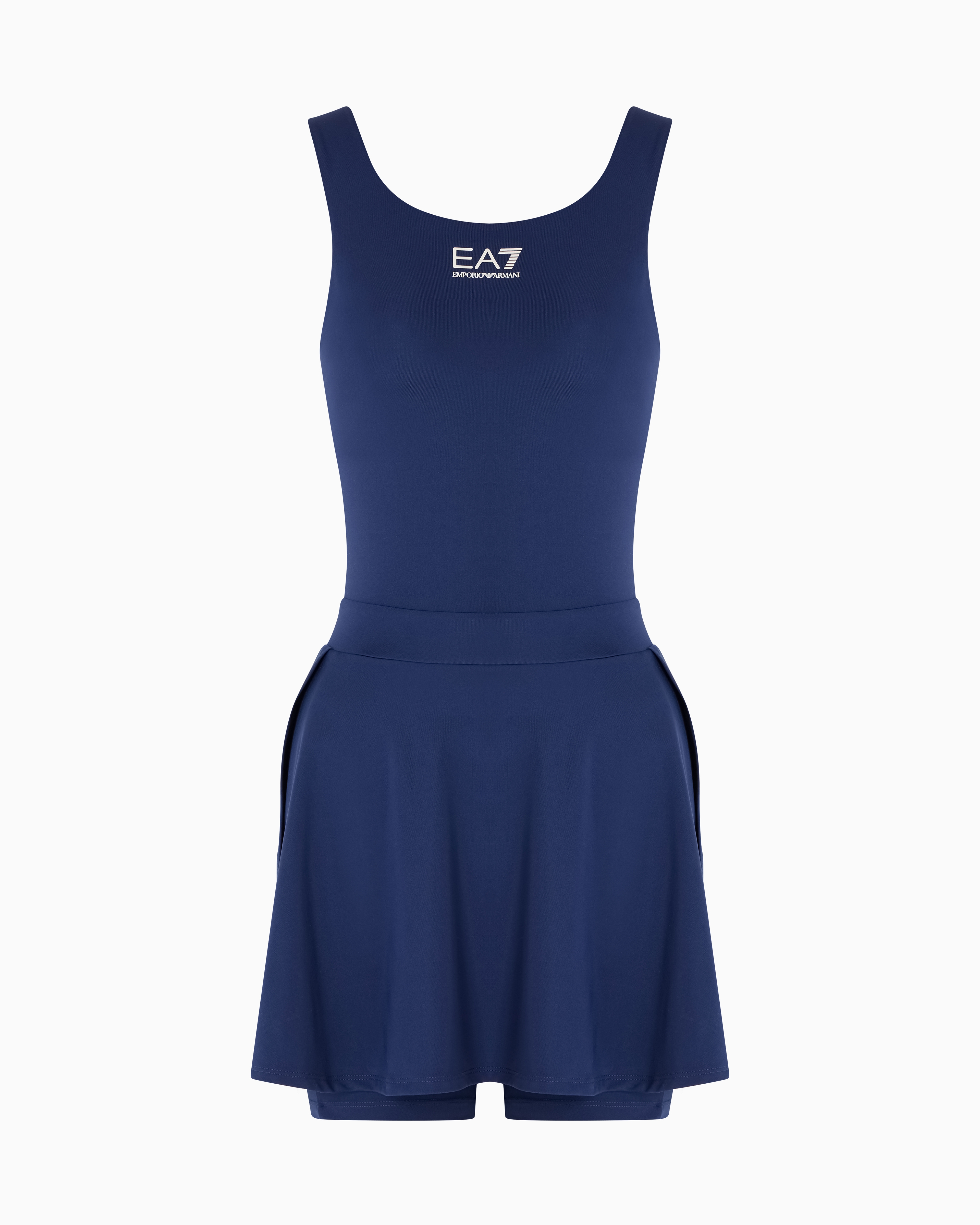 Ea7 Tennis Pro Dress In Ventus7 Technical Fabric In Blue