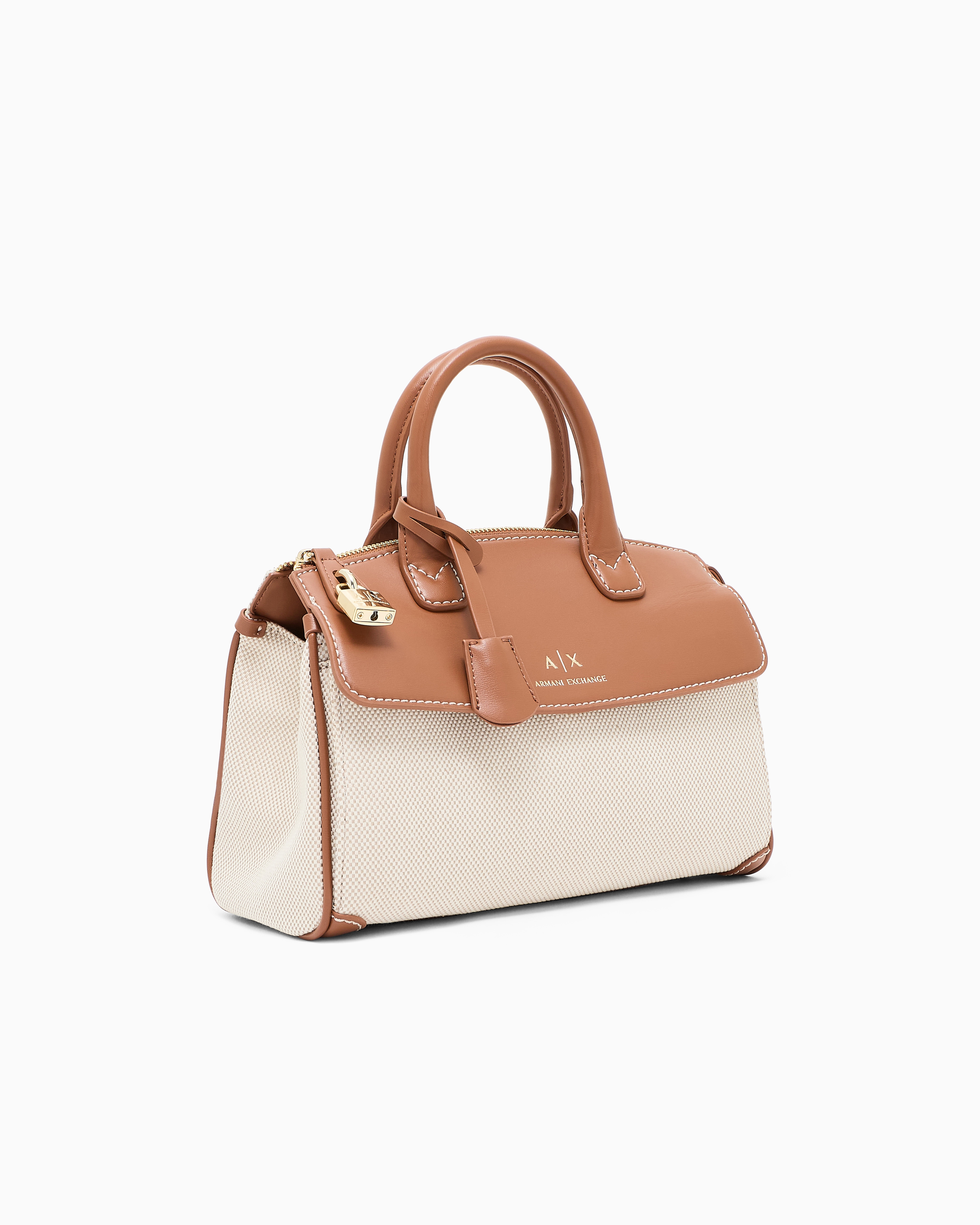 Armani Exchange Asv Handbag Trunk In Brown