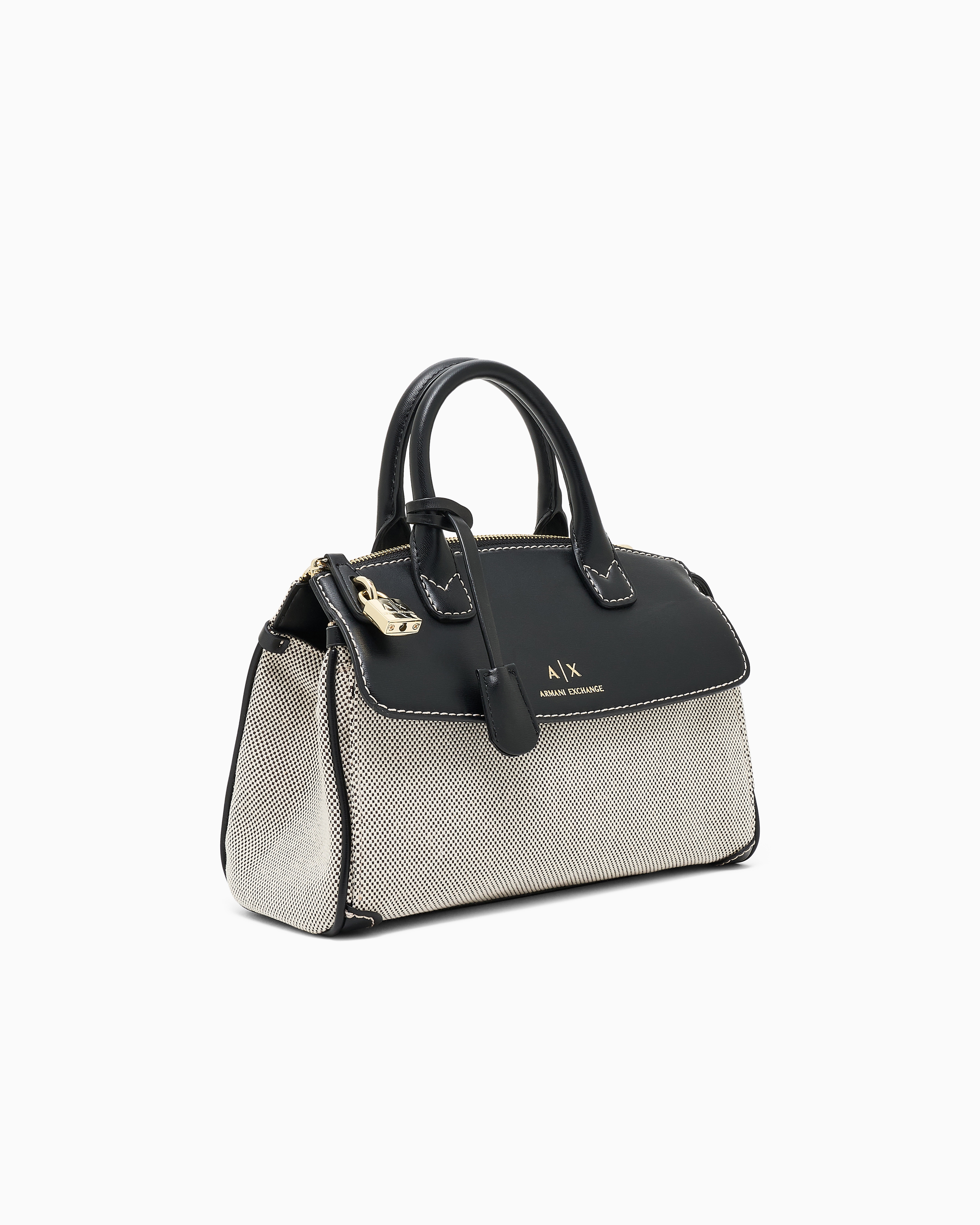 Armani Exchange Asv Handbag Trunk In Black