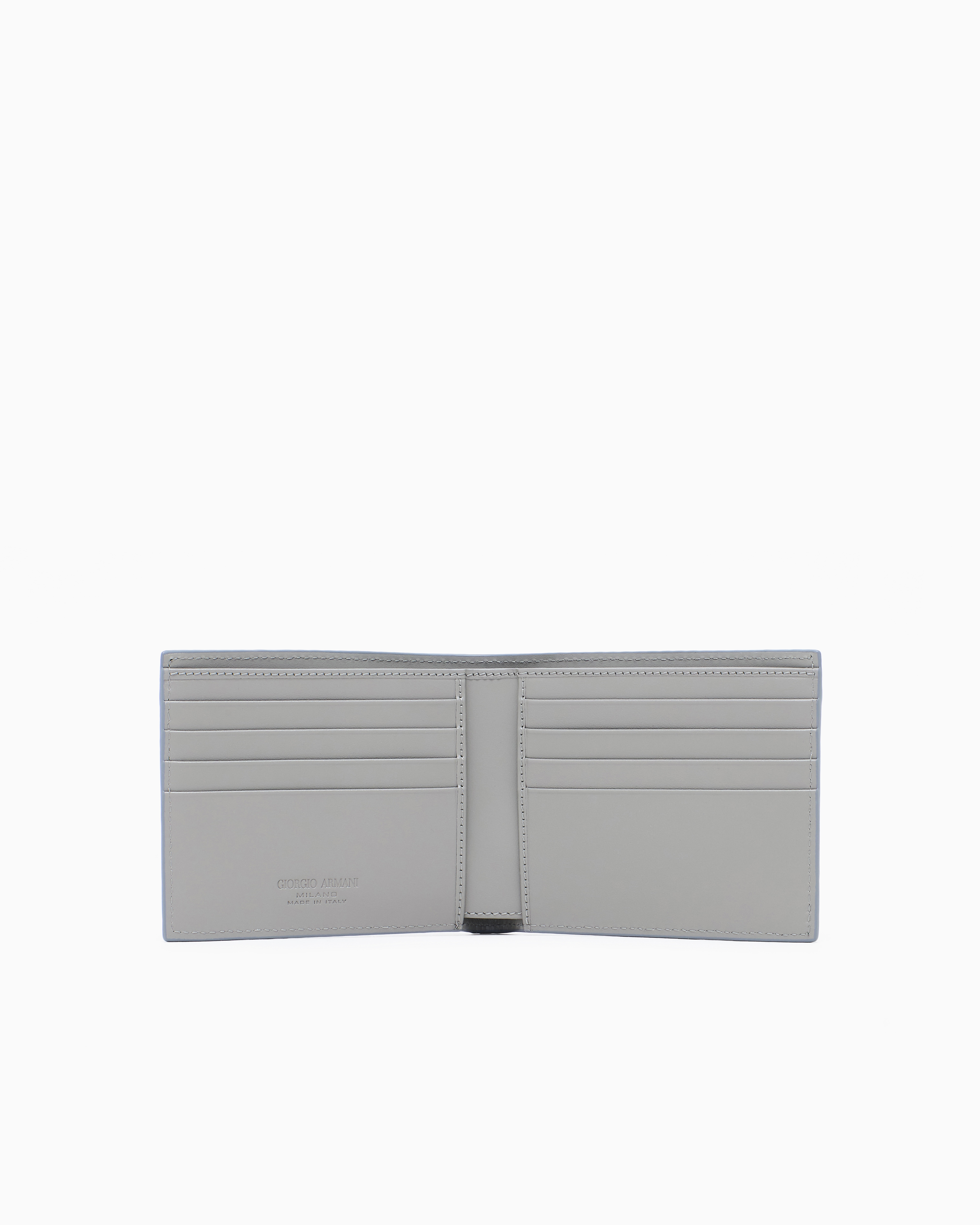 Giorgio Armani Bifold Wallet In Embossed Leather