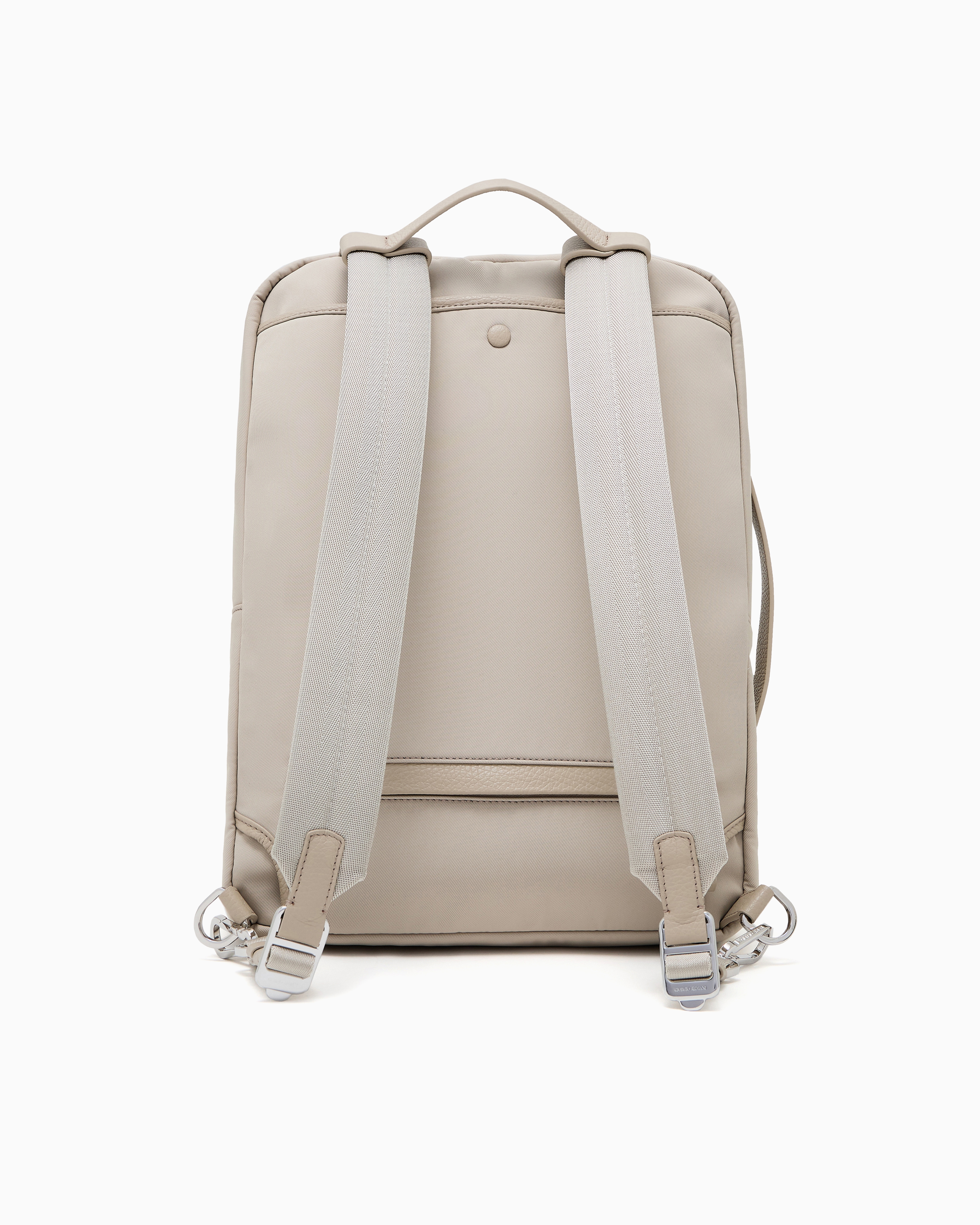 Giorgio Armani Asv Nylon And Pebbled-leather Backpack