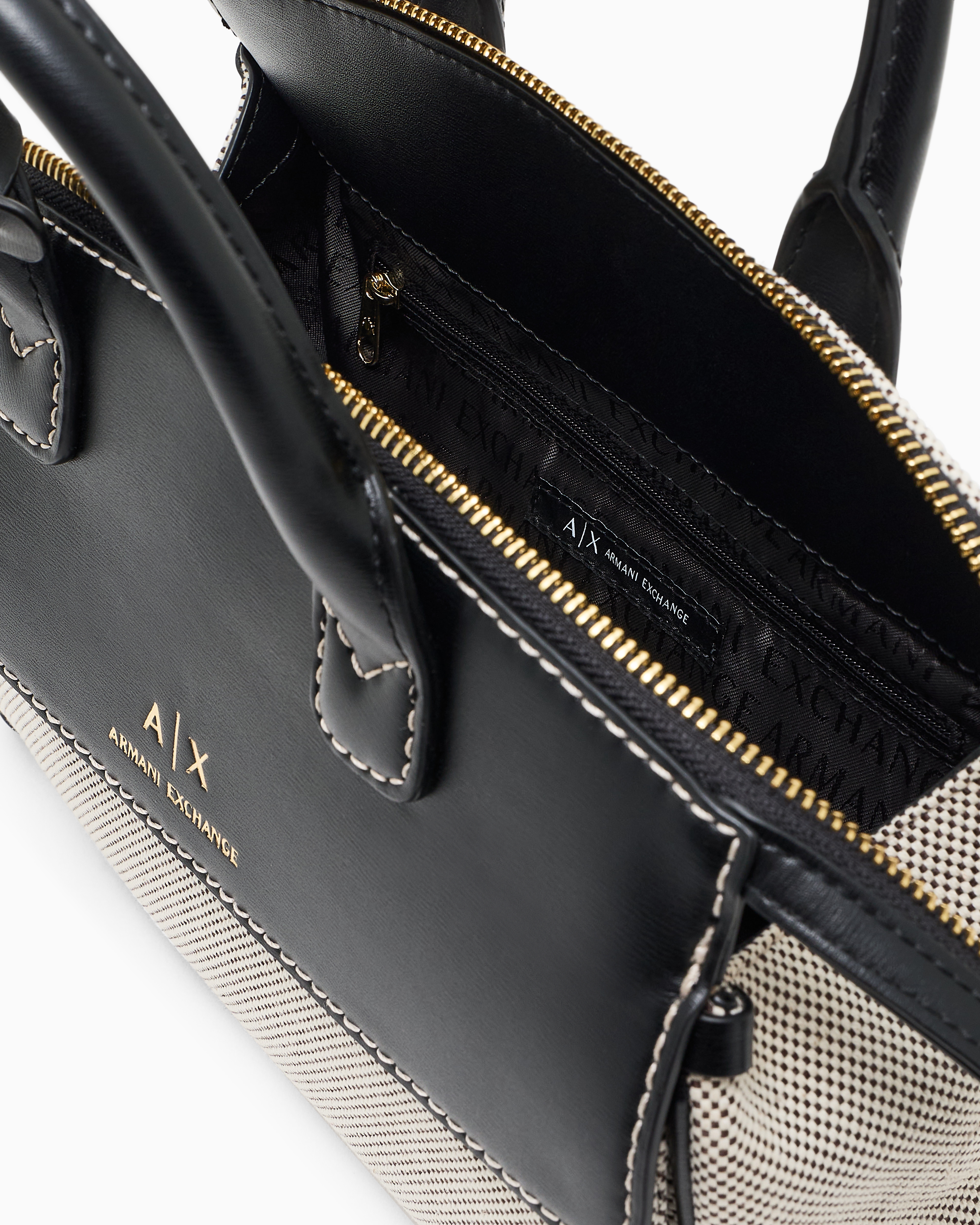 Armani Exchange Asv Handbag Trunk In Black