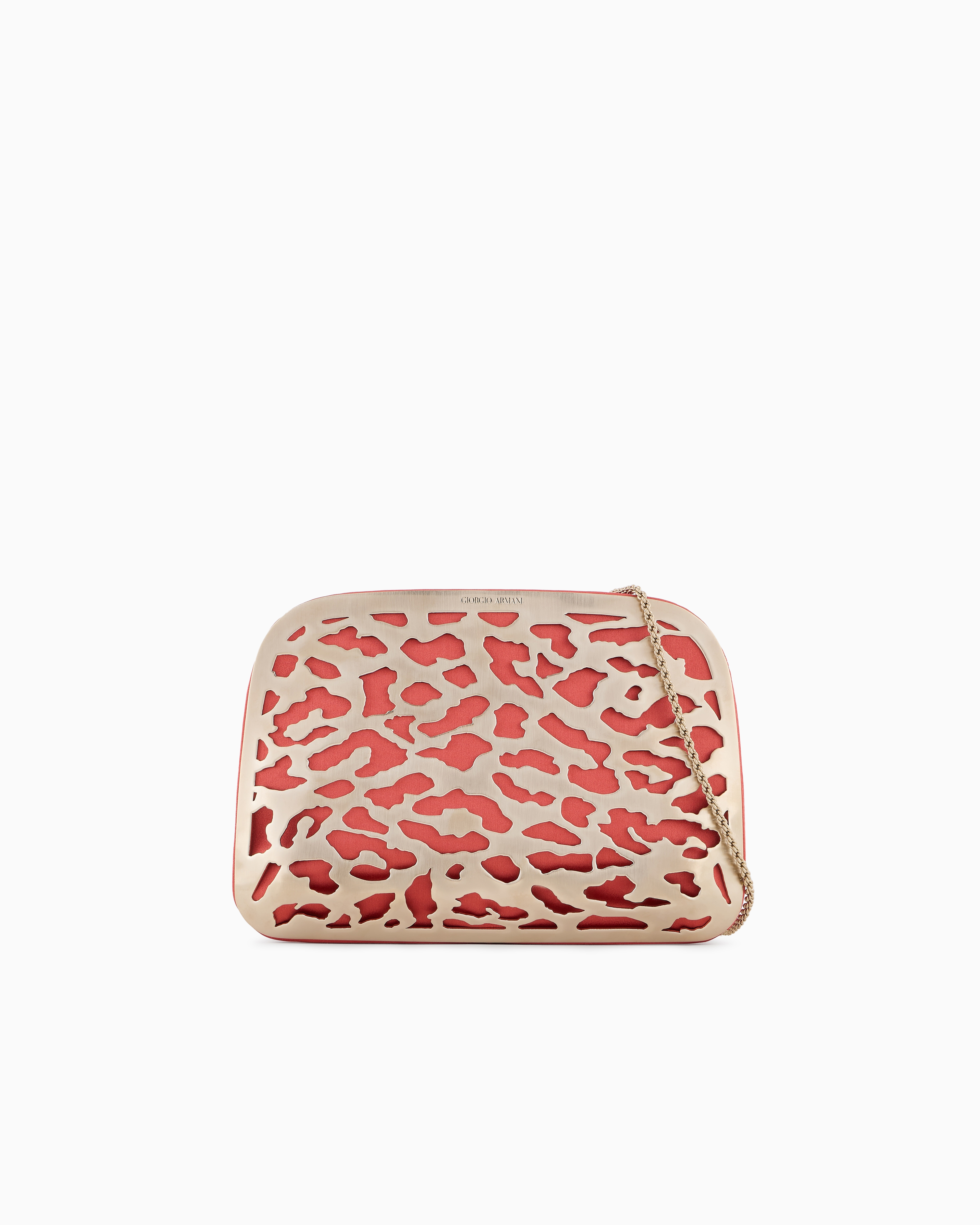 Giorgio Armani La Prima Satin And Metal Clutch Bag