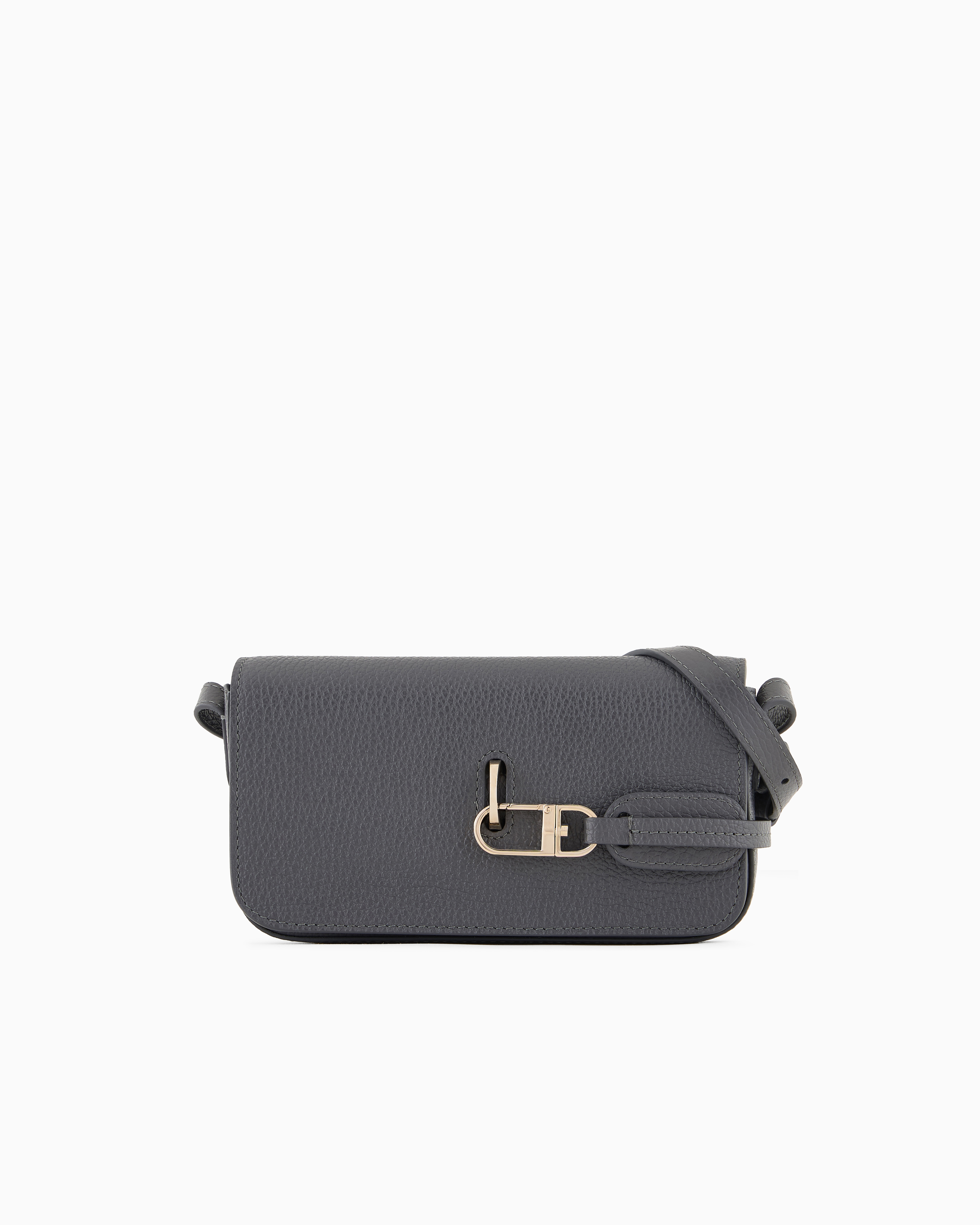 Pebbled leather mini shoulder bag | Giorgio Armani