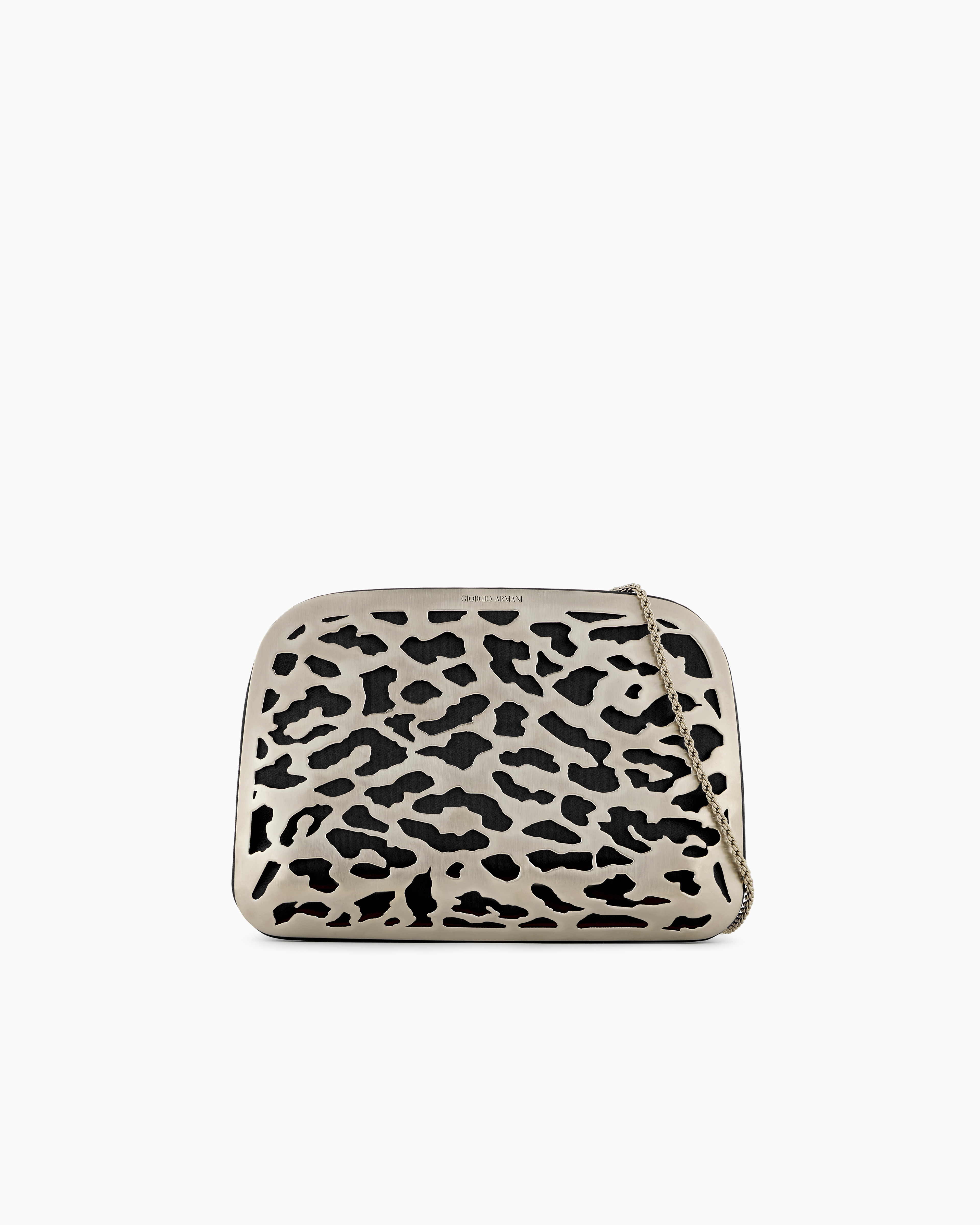 Giorgio Armani La Prima Satin And Metal Clutch Bag