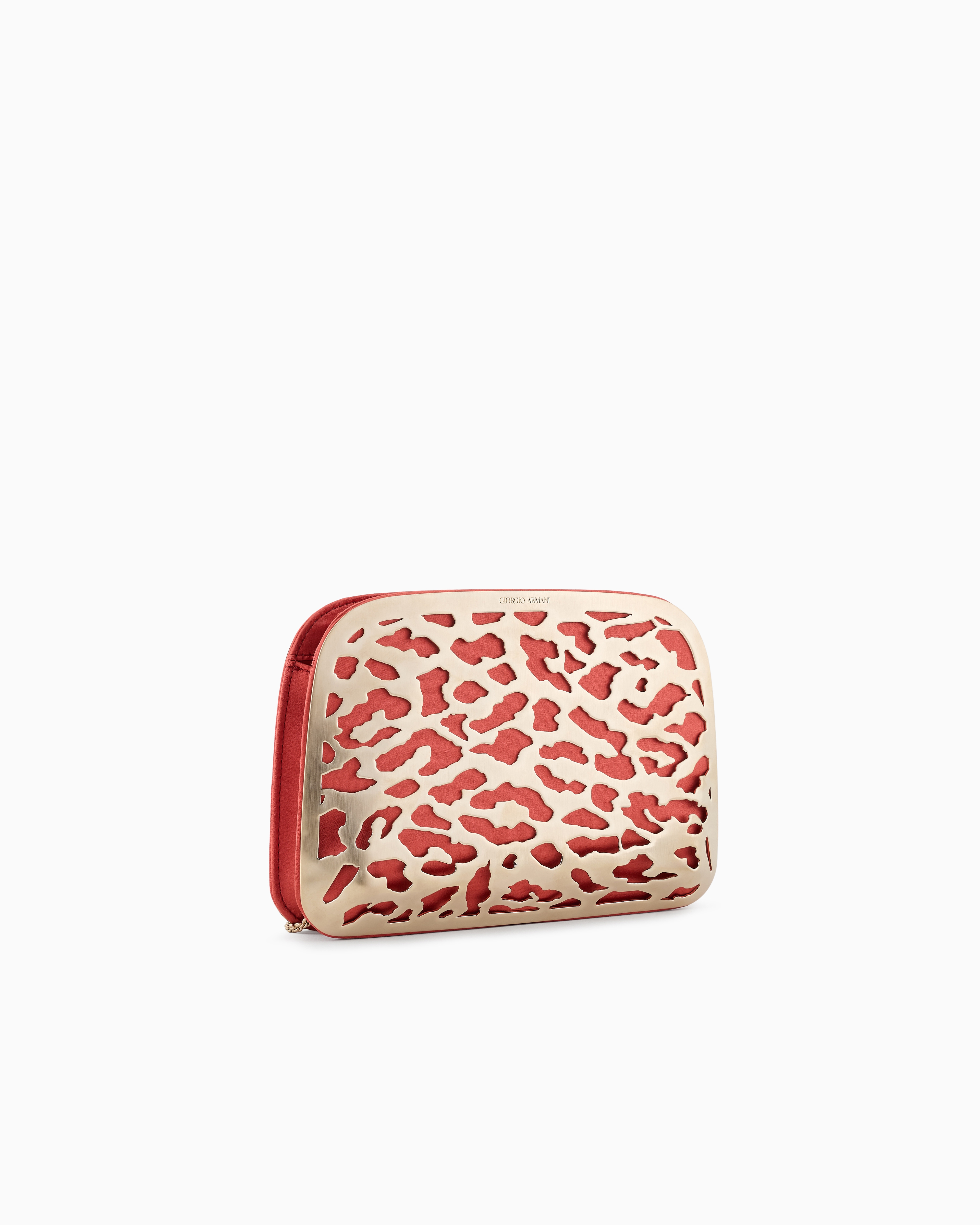 Giorgio Armani La Prima Satin And Metal Clutch Bag