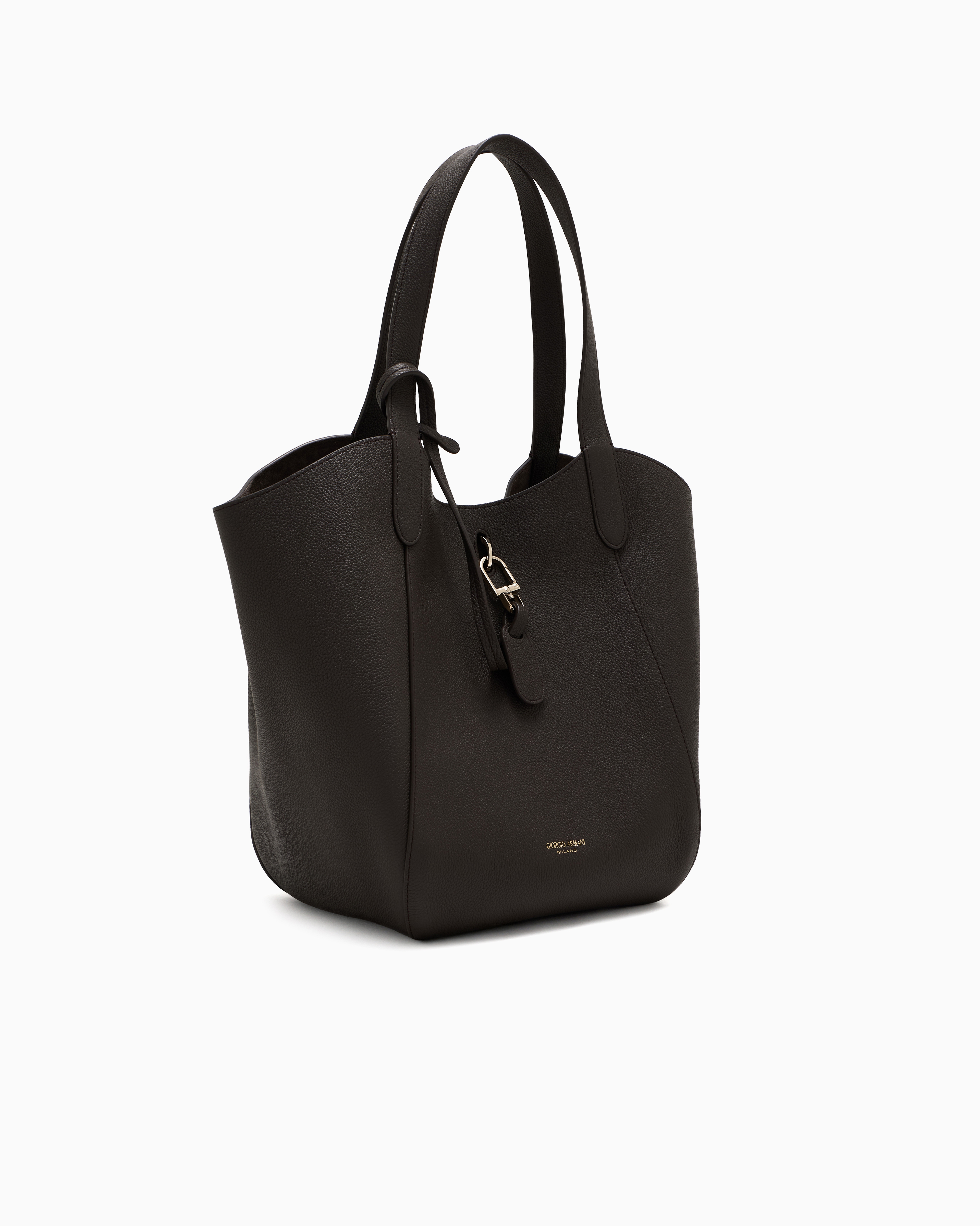 Giorgio Armani Medium Pebbled Leather Handbag