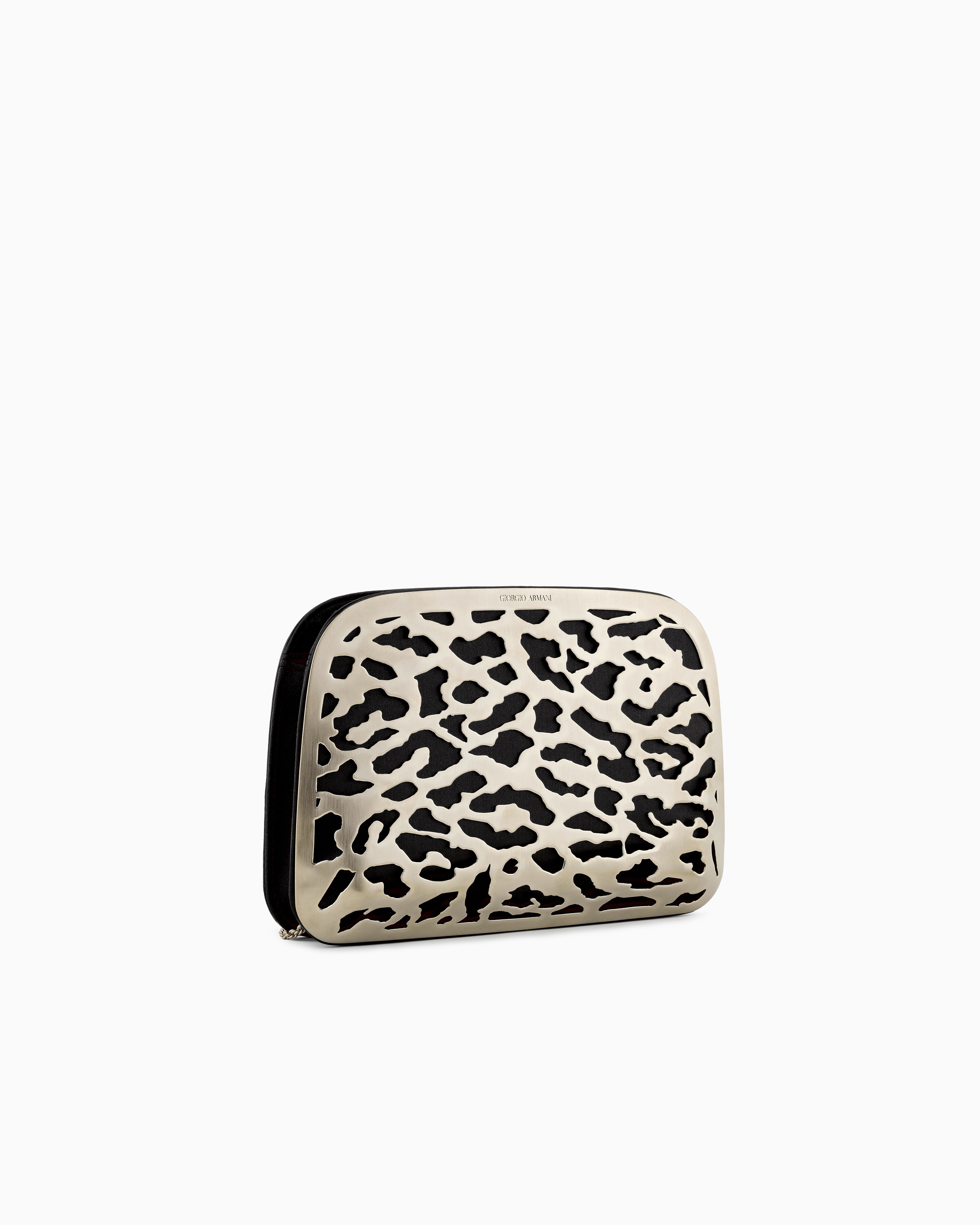 Giorgio Armani La Prima Satin And Metal Clutch Bag