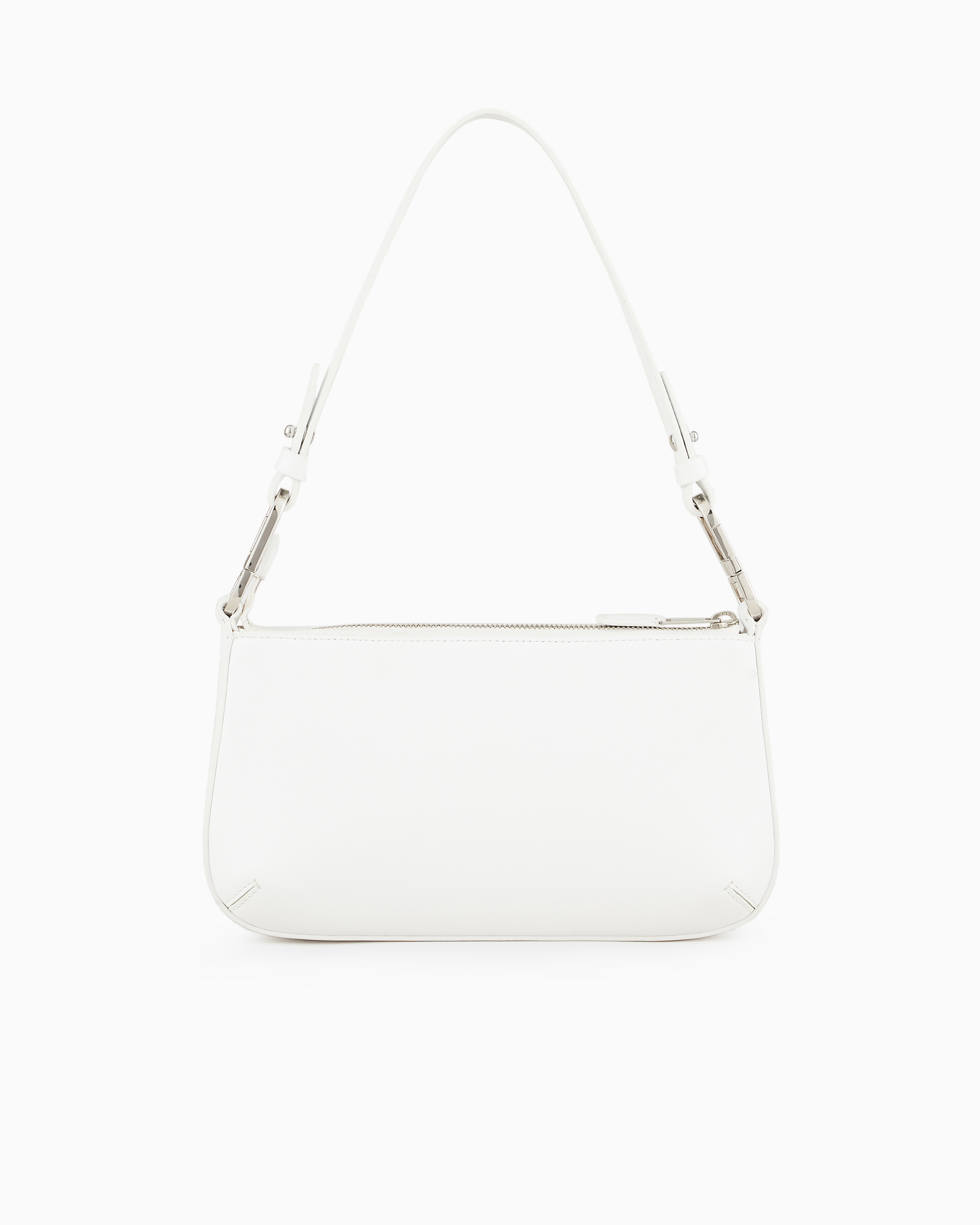 Giorgio Armani Love Collection Genderless Medium La Prima Leather Bag In White