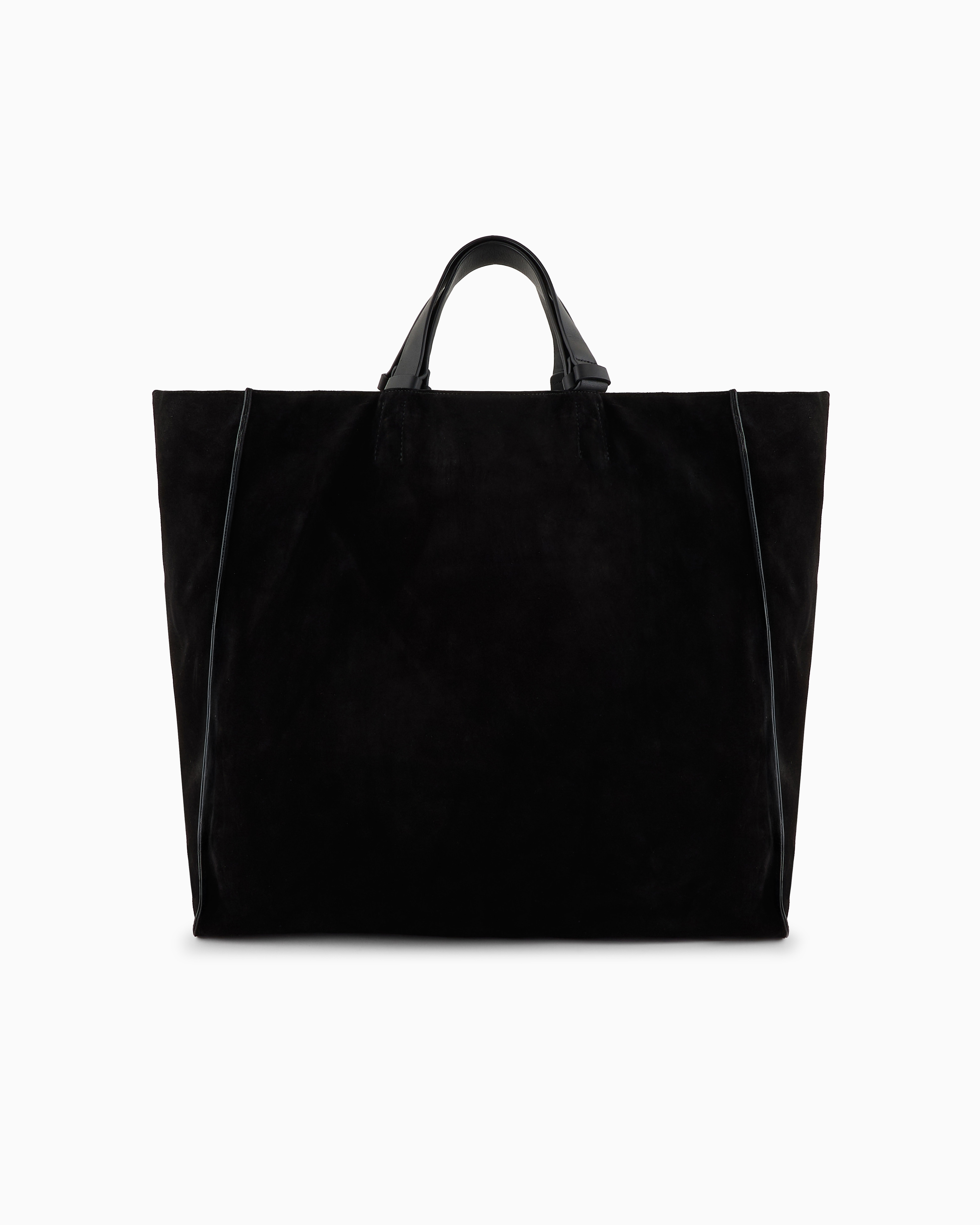 Giorgio Armani Suede Leather-trim Tote Bag