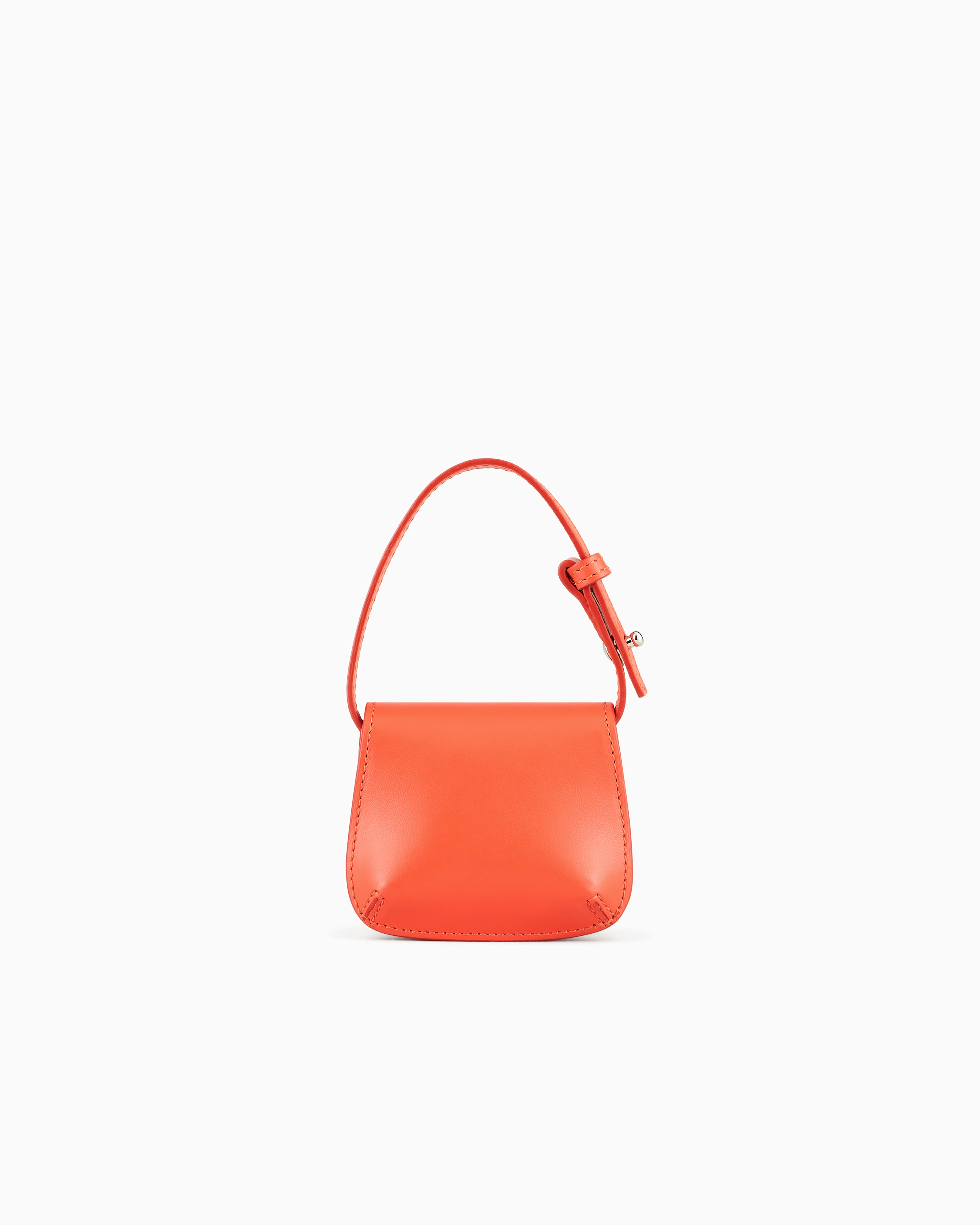 Giorgio Armani Love Collection Genderless Leather La Prima Micro Charm Bag In Orange