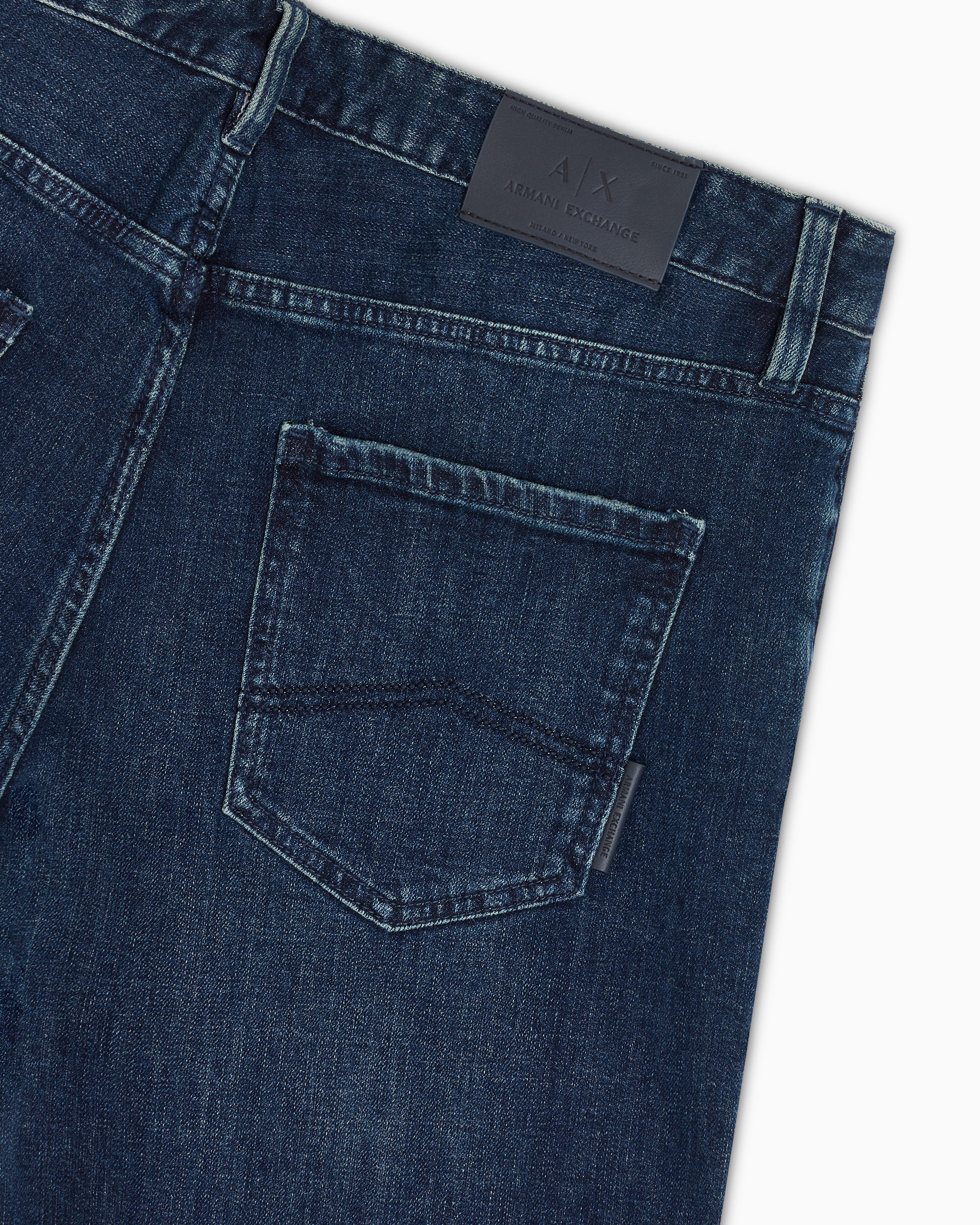 Armani Exchange -  J13 slim fit jeans cotton denim, Man, Blue, Size: