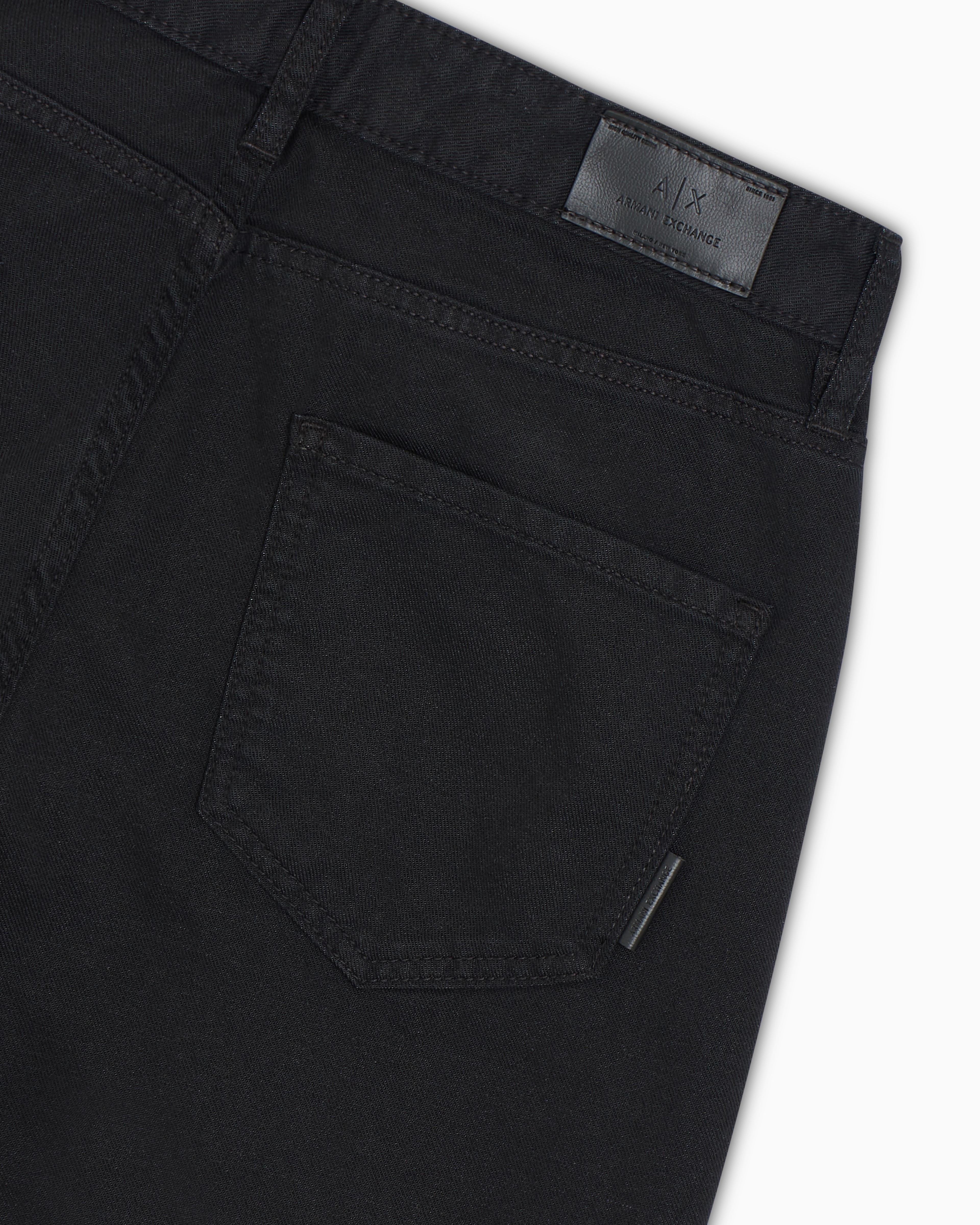 Armani Exchange - Boyfriend jeans stiff cotton with used effect, Woman, Black, Size: