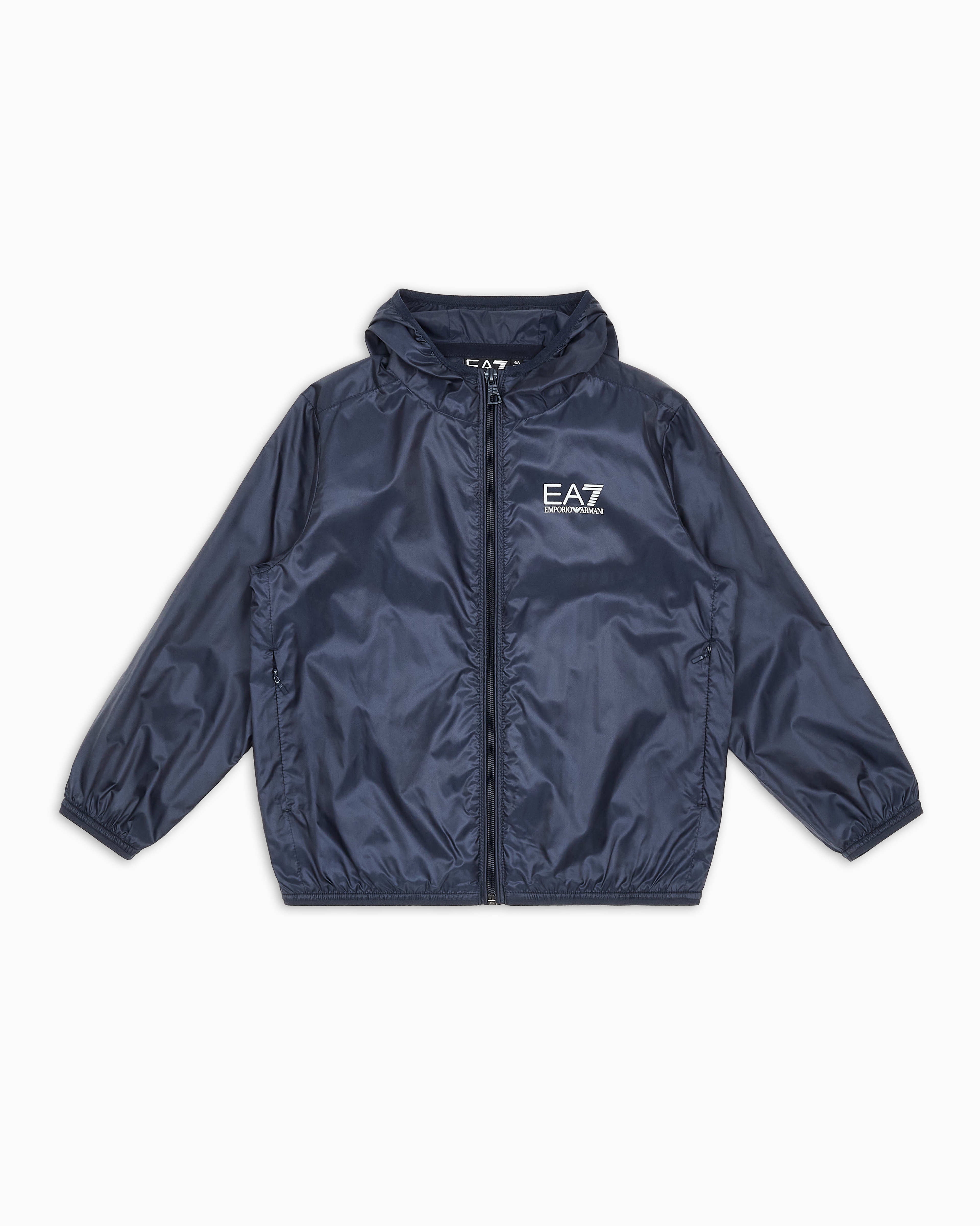 Ea7 Core Identity Boy Technical-fabric Jacket In Navy_blue